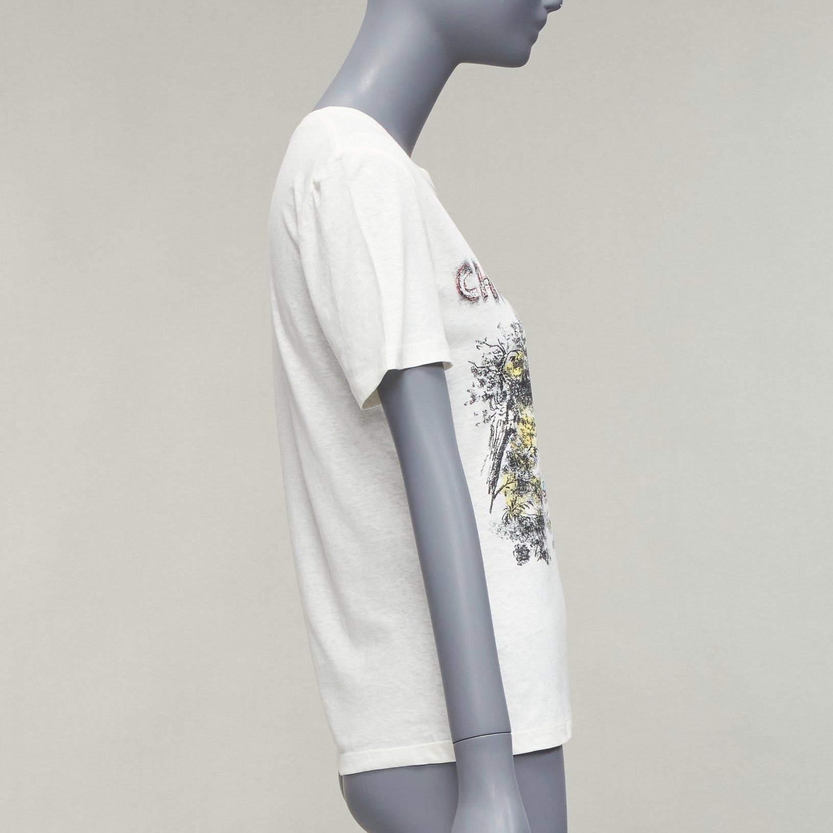 Dior DIOR ecru Toile De Jouy logo graphic print cotton linen short sleeve tshirt XS Size S / US 4 / IT 40 - 4 Thumbnail