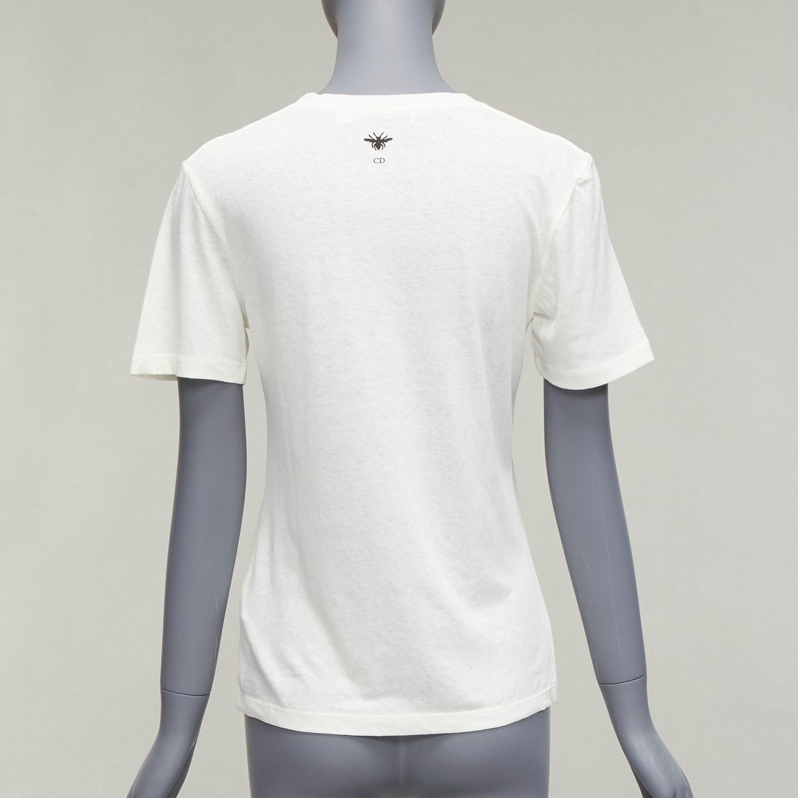 Dior DIOR ecru Toile De Jouy logo graphic print cotton linen short sleeve tshirt XS Size S / US 4 / IT 40 - 5 Thumbnail