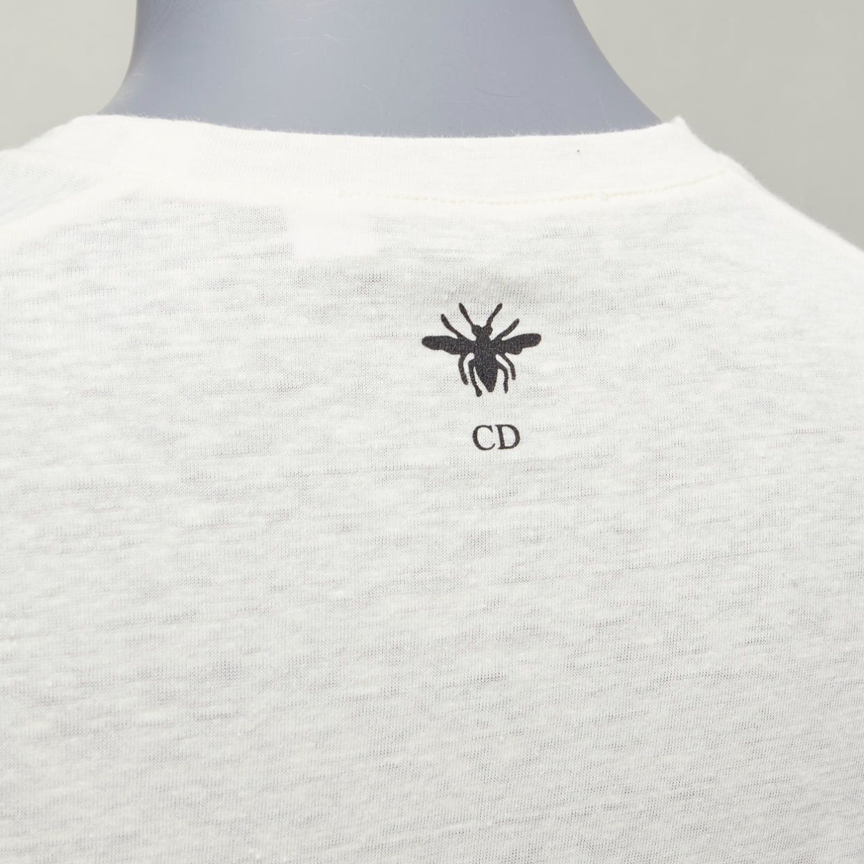 Dior CHRISTIAN DIOR cream cotton linen brutal journey of the heart crew tshirt S Size ONE SIZE - 2 Thumbnail