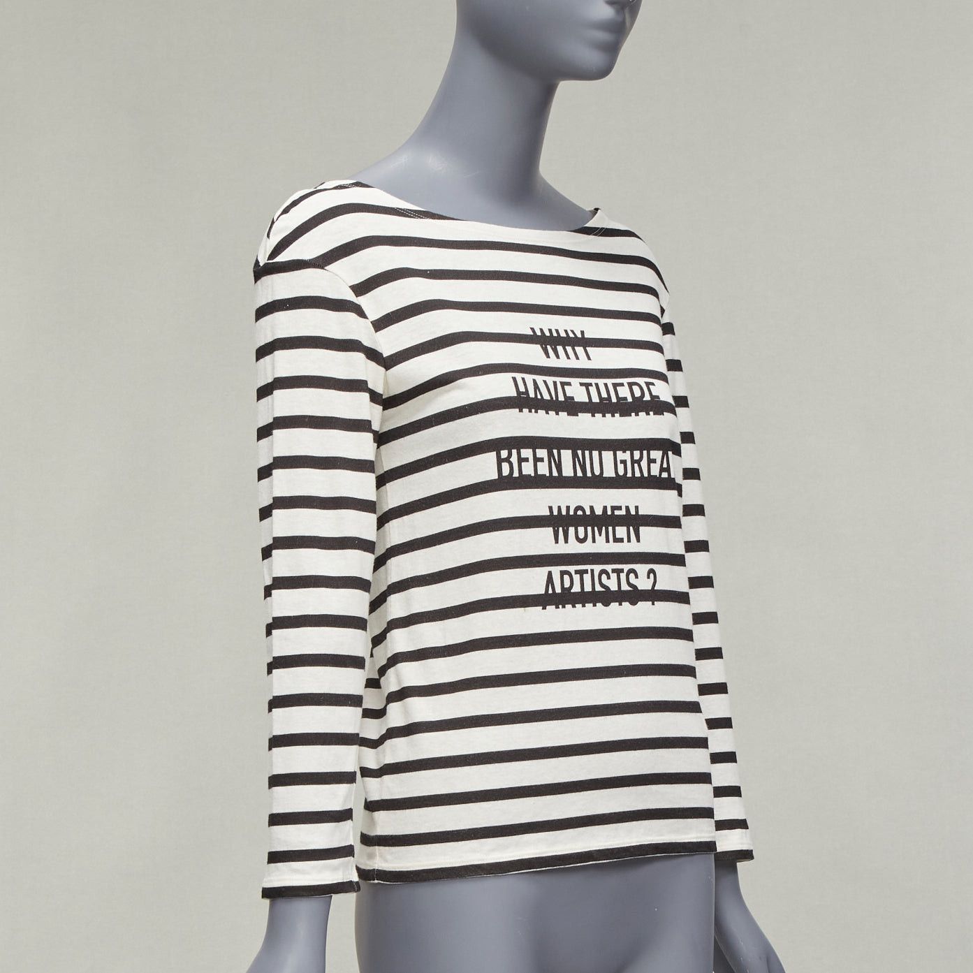 Dior DIOR 2018 Runway No Great Women Artists striped cotton linen striped tshirt XS Size S / US 4 / IT 40 - 3 Thumbnail