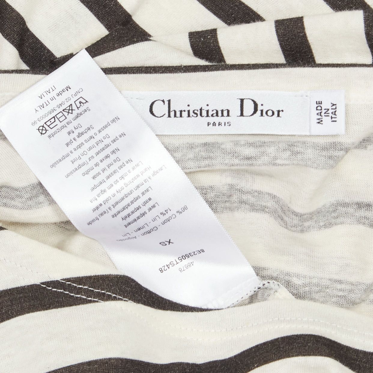 Dior DIOR 2018 Runway No Great Women Artists striped cotton linen striped tshirt XS Size S / US 4 / IT 40 - 10 Thumbnail