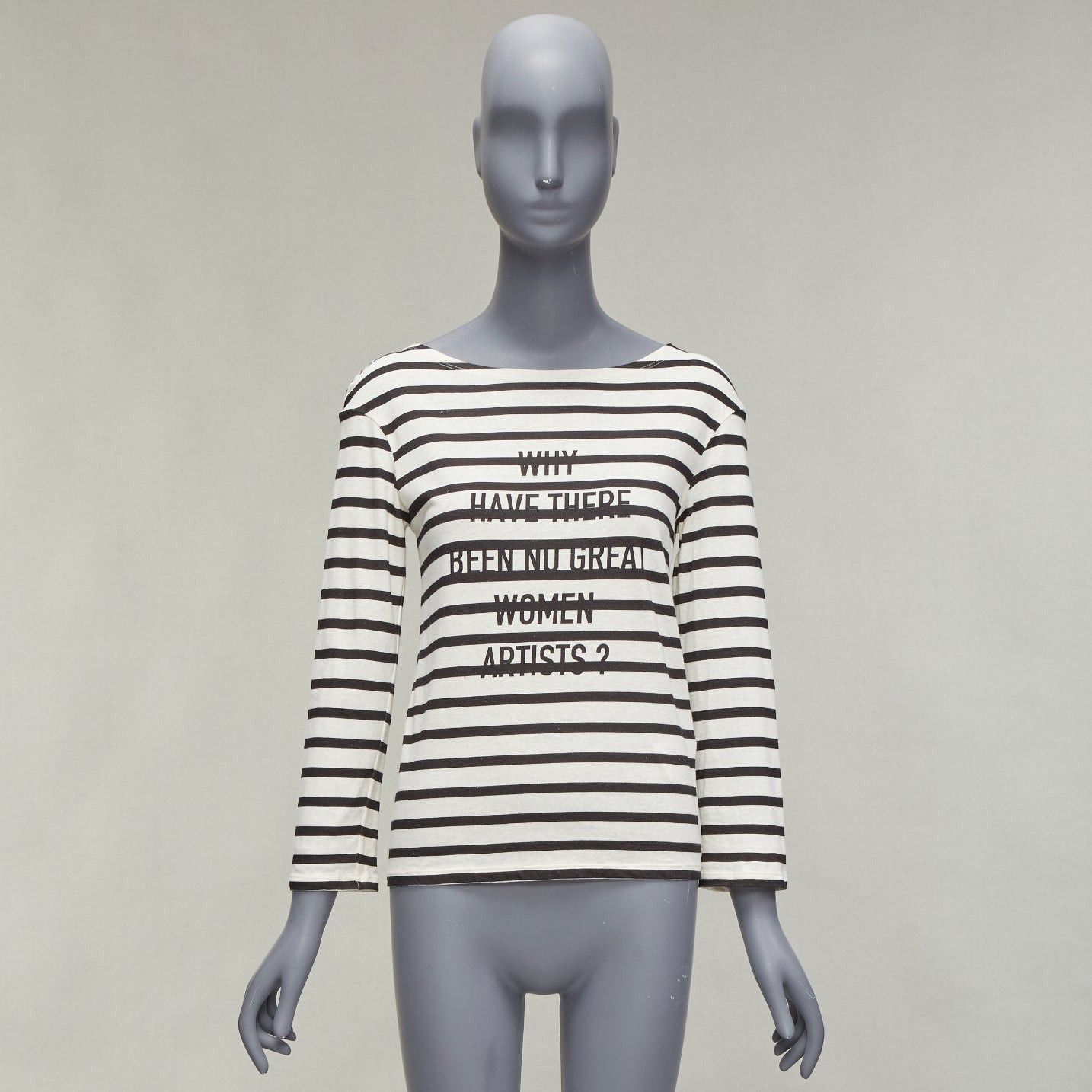 Dior DIOR 2018 Runway No Great Women Artists striped cotton linen striped tshirt XS Size S / US 4 / IT 40 - 11 Thumbnail