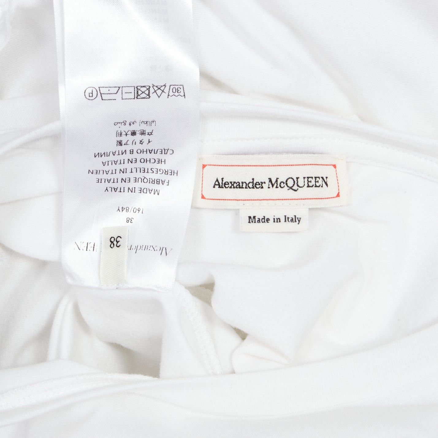 Alexander McQueen ALEXANDER MCQUEEN white cotton puff short sleeves fitted tshirt top IT38 XS Size XS / US 0-2 / IT 36-38 - 8 Thumbnail