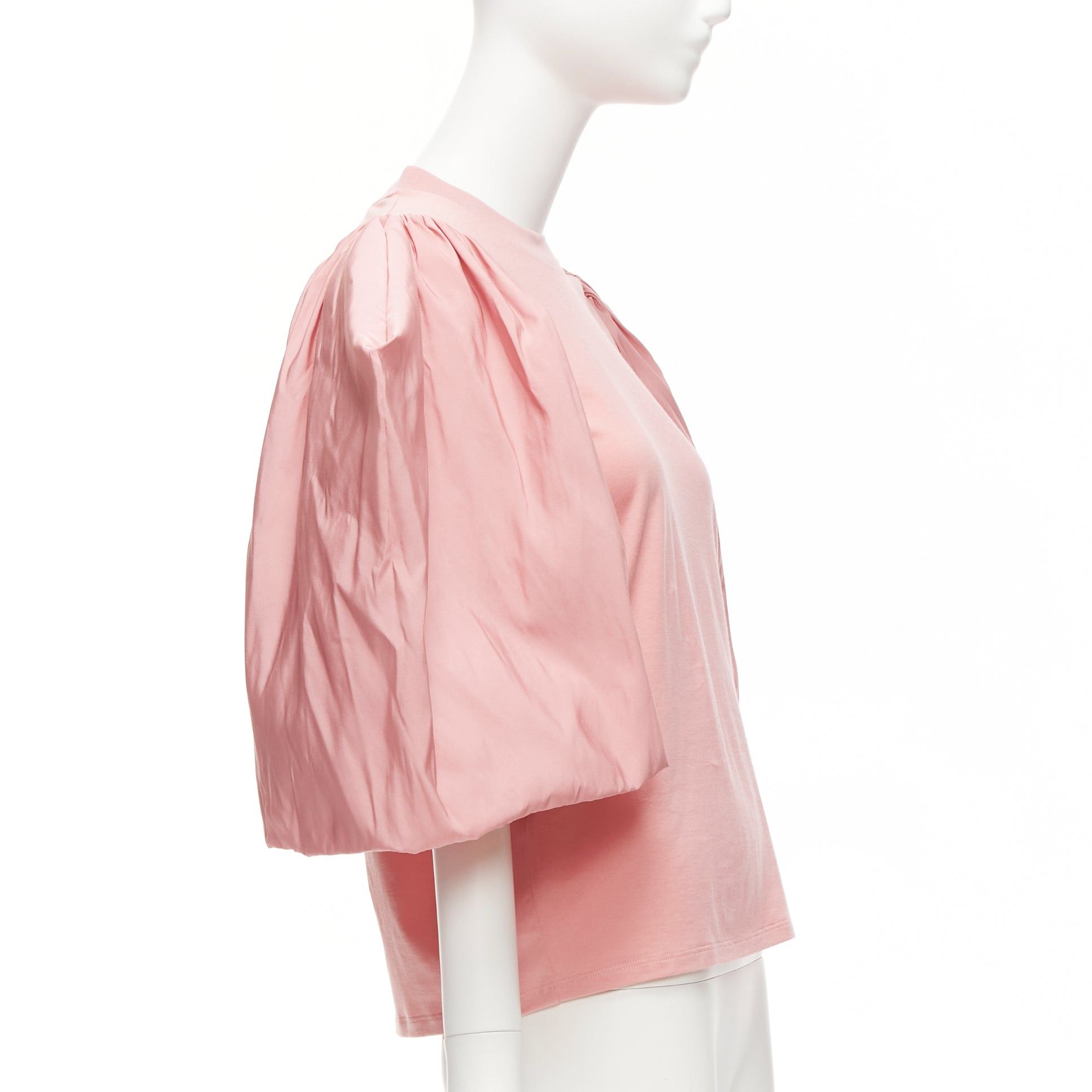 Alexander McQueen ALEXANDER MCQUEEN rose pink dramatic puff sleeve cotton tshirt IT38 XS Size XS / US 0-2 / IT 36-38 - 4 Thumbnail