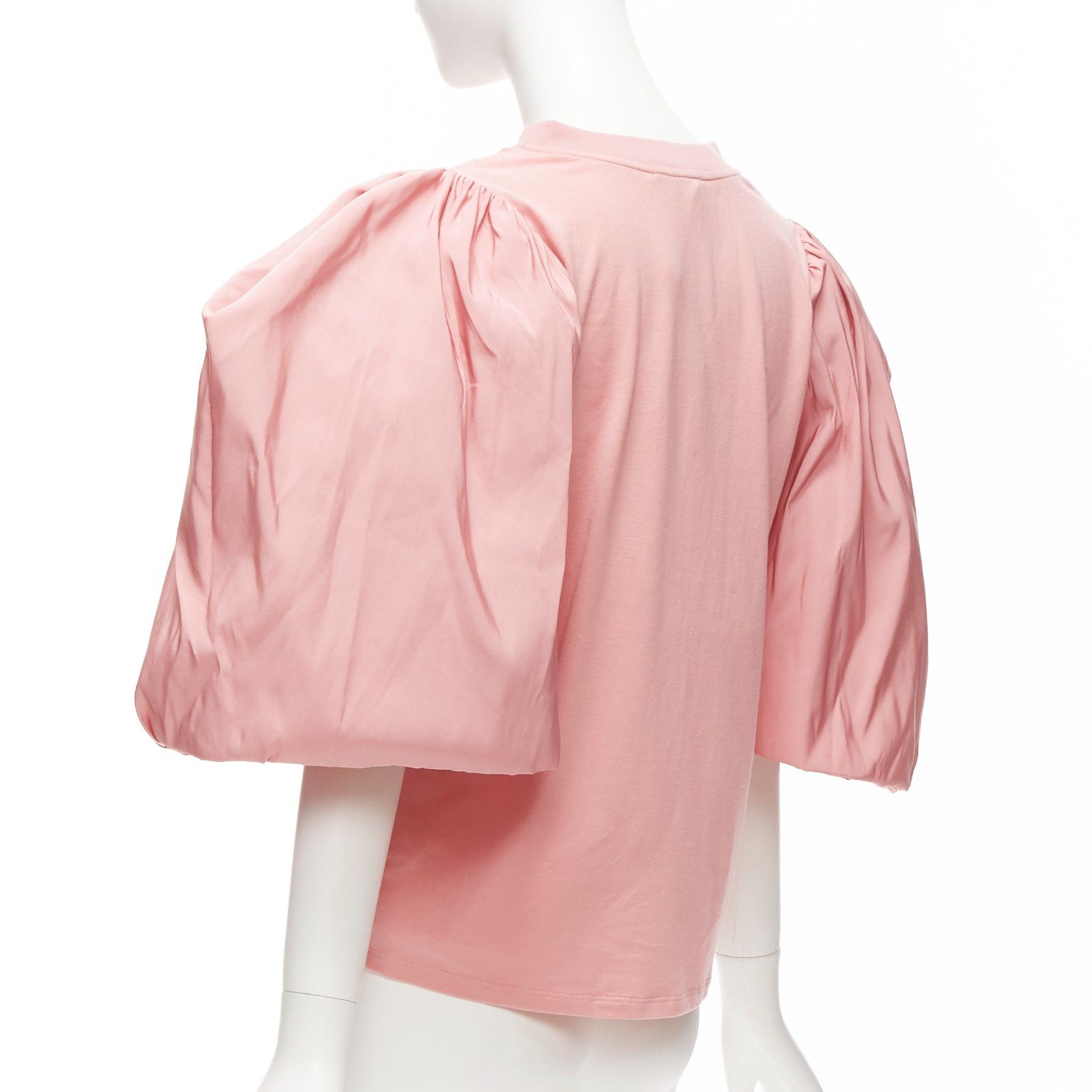 Alexander McQueen ALEXANDER MCQUEEN rose pink dramatic puff sleeve cotton tshirt IT38 XS Size XS / US 0-2 / IT 36-38 - 6 Thumbnail
