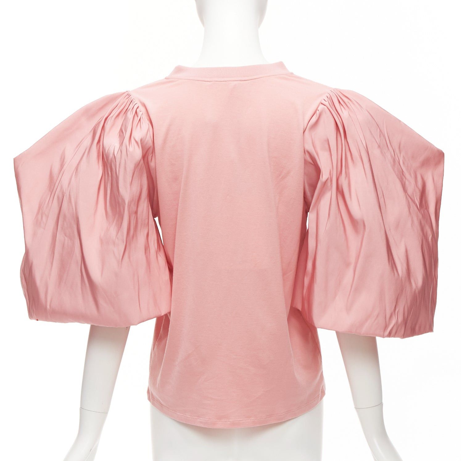 Alexander McQueen ALEXANDER MCQUEEN rose pink dramatic puff sleeve cotton tshirt IT38 XS Size XS / US 0-2 / IT 36-38 - 5 Thumbnail