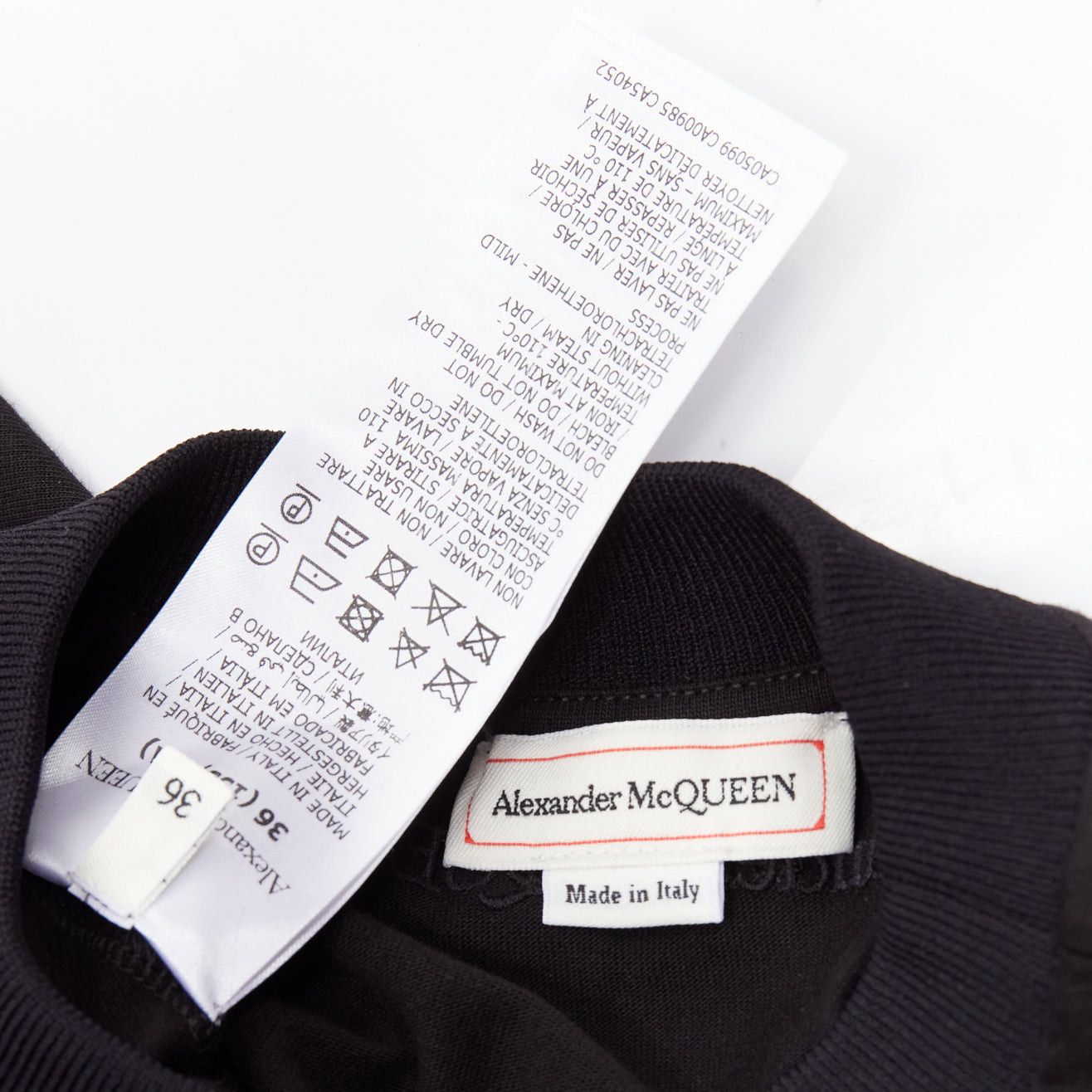 Alexander McQueen ALEXANDER MCQUEEN 2021 black round puff sleeve peplum contrast top IT36 XXS Size XS / US 0-2 / IT 36-38 - 8 Thumbnail