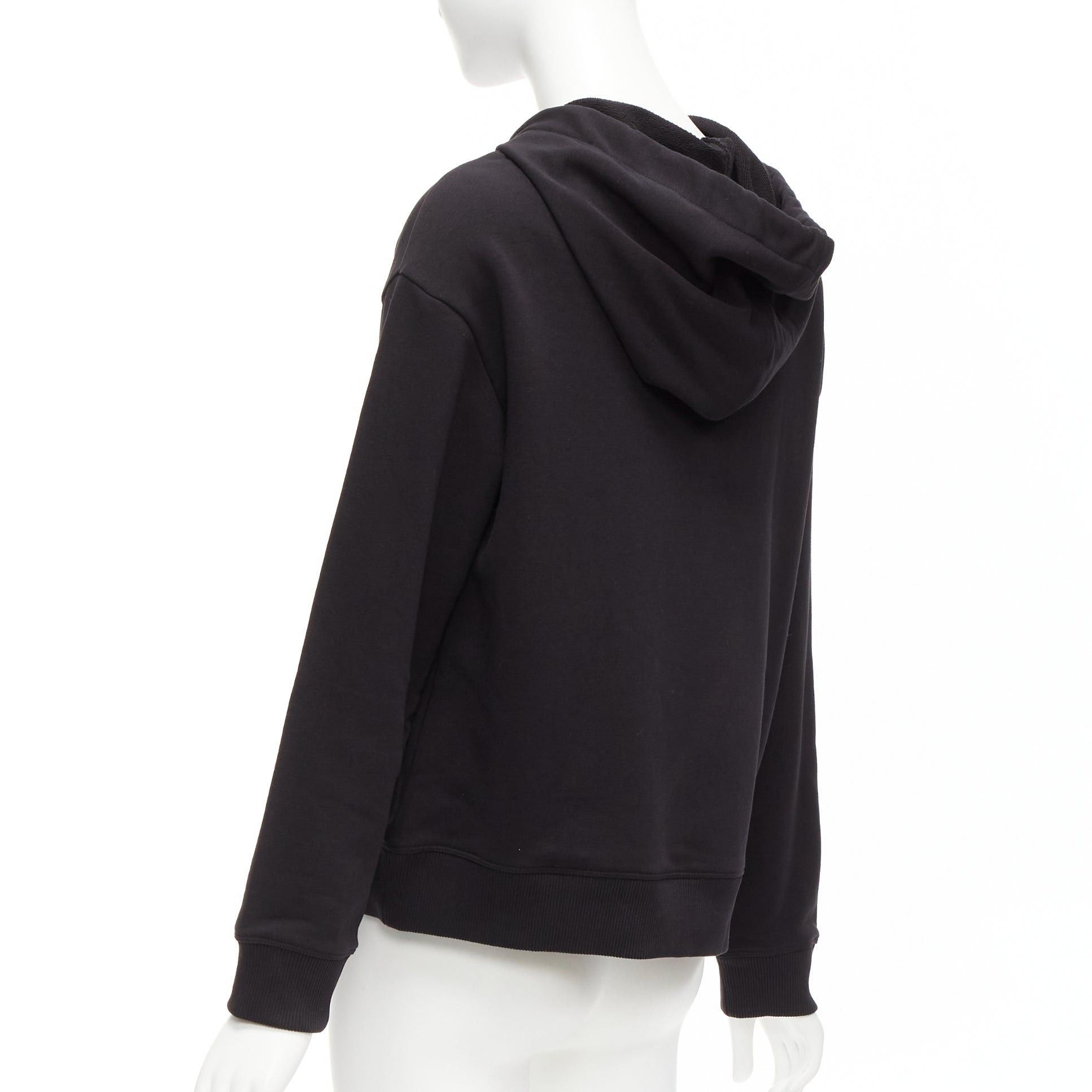 RED Valentino RED VALENTINO black cotton blend Love Me Not daisy print pocketed hoodie XS Size S / US 4 / IT 40 - 6 Thumbnail
