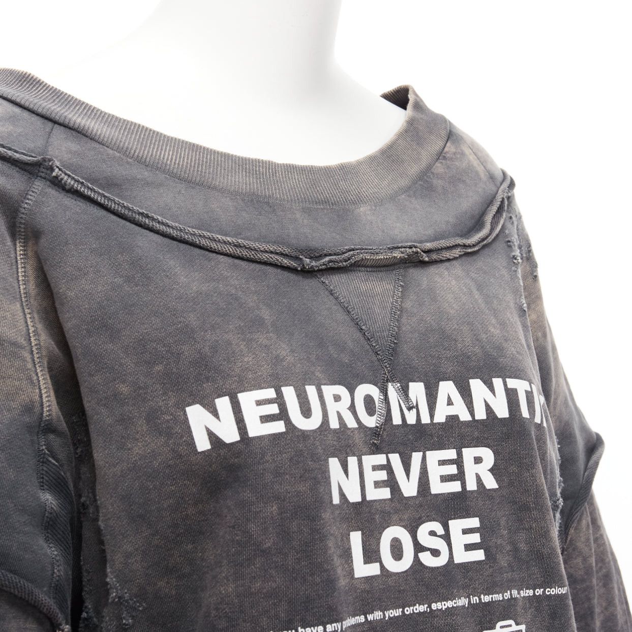 Diesel DIESEL F Strat grey distressed cotton Neuromatic Never Lose sweater XS Size S / US 4 / IT 40 - 7 Thumbnail