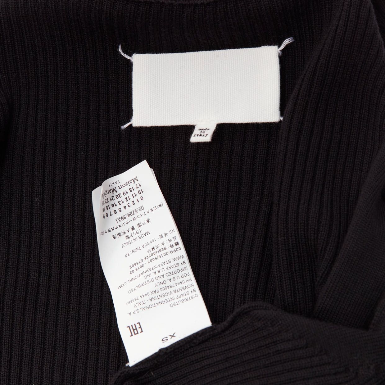 Maison Margiela MAISON MARGIELA 2015 100% wool black crew ribbed sock knit crop top XS Size S / US 4 / IT 40 - 8 Thumbnail