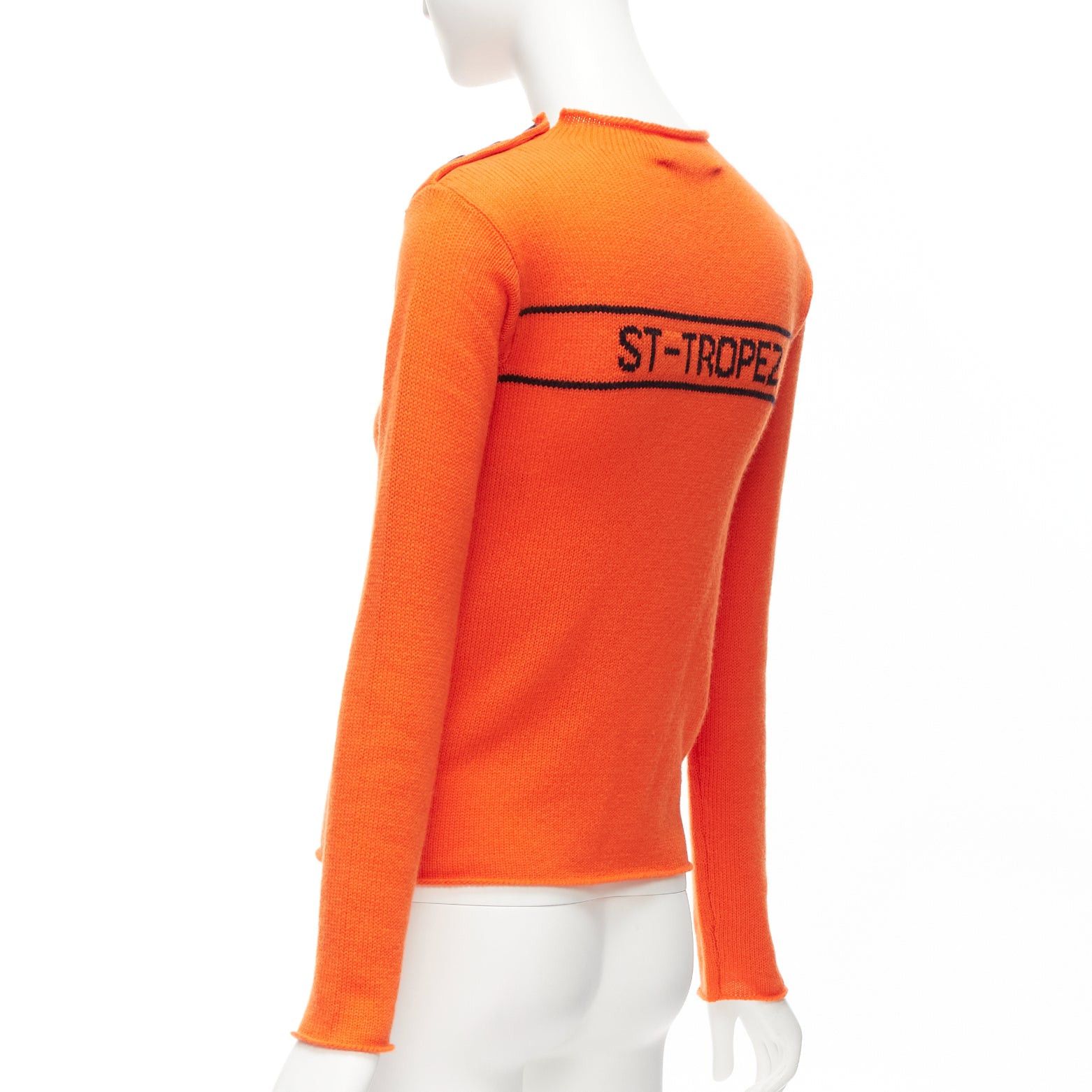 Dior CHRISTIAN DIOR 2022 100% cashmere orange star logo long sleeve button sweater FR34 XXS Size XS / US 0-2 / IT 36-38 - 6 Thumbnail