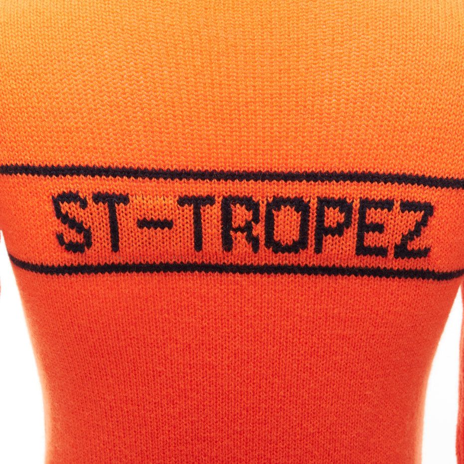 Dior CHRISTIAN DIOR 2022 100% cashmere orange star logo long sleeve button sweater FR34 XXS Size XS / US 0-2 / IT 36-38 - 2 Thumbnail