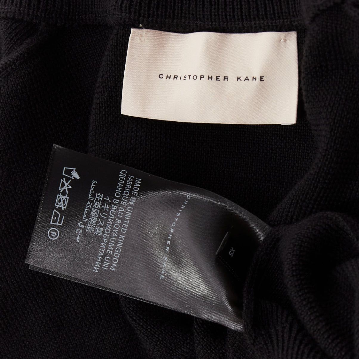 Christopher Kane CHRISTOPHER KANE 100% merino wool black silver shoulder chain sweater XS Size S / US 4 / IT 40 - 8 Thumbnail
