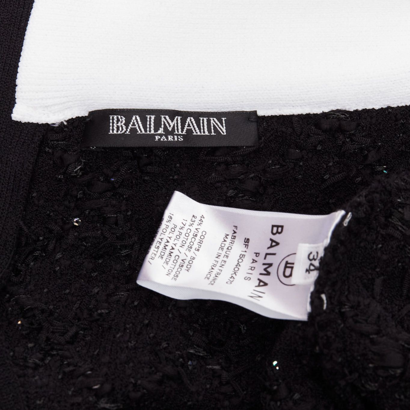 Balmain BALMAIN black white sequins tweed gold buttons zip high waisted shorts FR34 XS Size 26" / US 2 / IT 38 - 8 Thumbnail