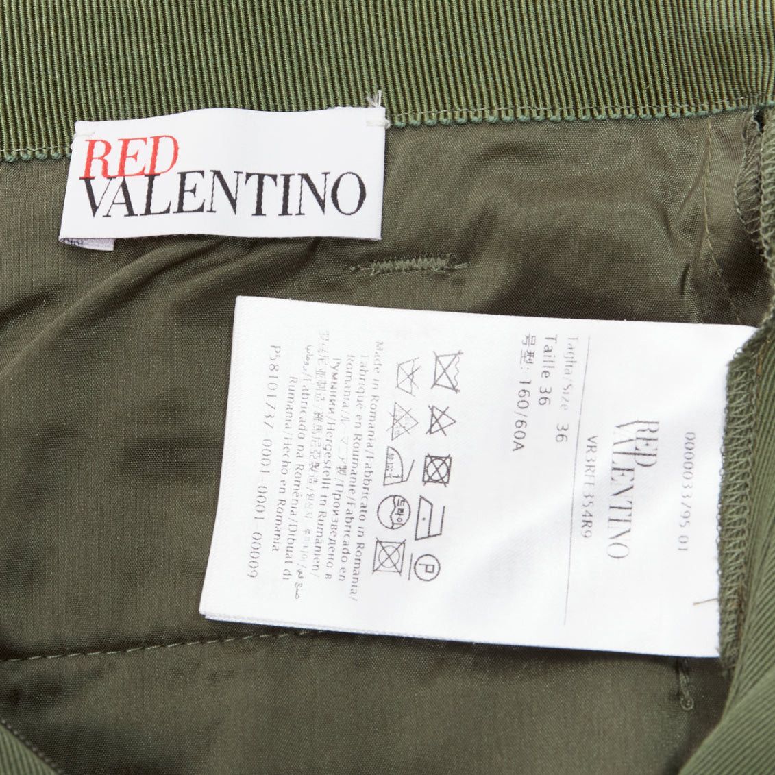 RED Valentino RED VALENTINO 2020 khaki cotton virgin wool high waisted cargp shorts IT36 XXS Size 25" / US 0 / IT 36 - 8 Thumbnail