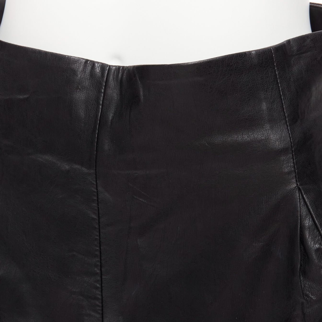 Other BRONX & BANCO black faux leather high waist paperbag waist flared shorts S Size 28" / US 6 / IT 42 - 7 Thumbnail
