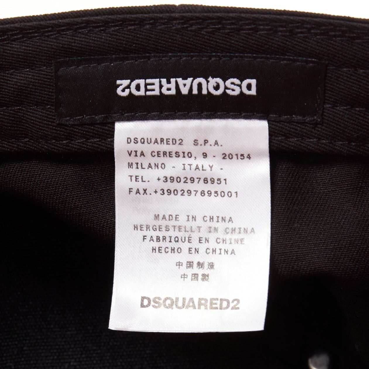 Dsquared2 DSQUARED2 black cotton clear star crystals dean dan caten cap Size ONE SIZE - 8 Thumbnail