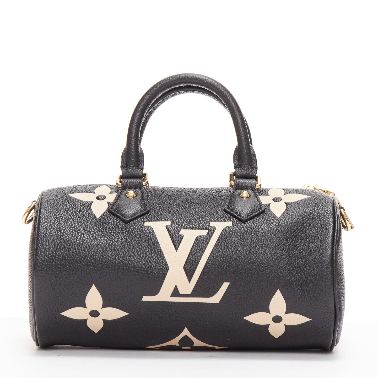 Louis Vuitton LOUIS VUITTON Papillon BB Giant Empreinte black nude small crossbody duffle bag Size ONE SIZE - 4 Thumbnail