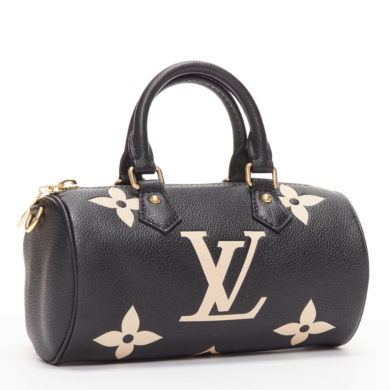 Louis Vuitton LOUIS VUITTON Papillon BB Giant Empreinte black nude small crossbody duffle bag Size ONE SIZE - 3 Thumbnail