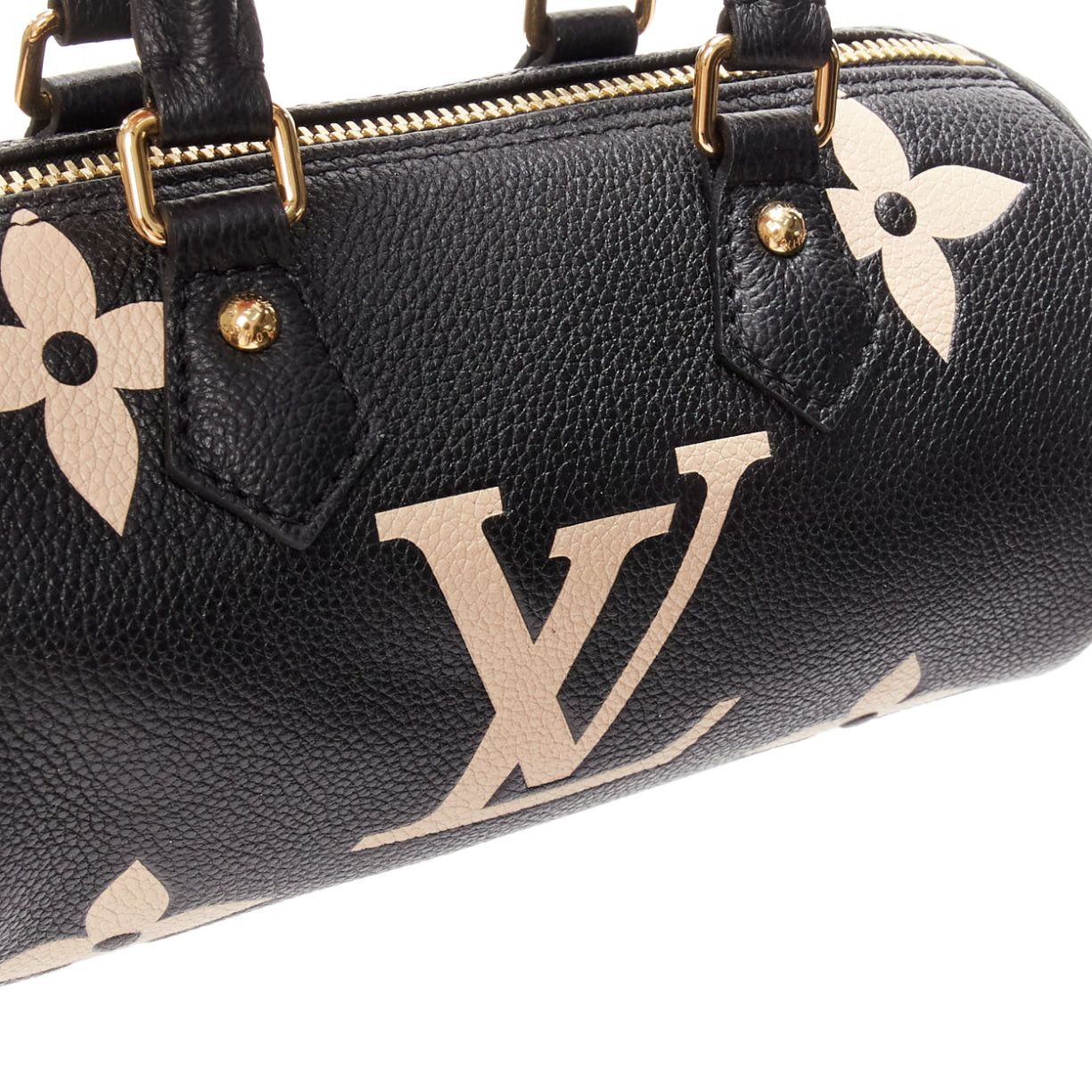 Louis Vuitton LOUIS VUITTON Papillon BB Giant Empreinte black nude small crossbody duffle bag Size ONE SIZE - 6 Thumbnail