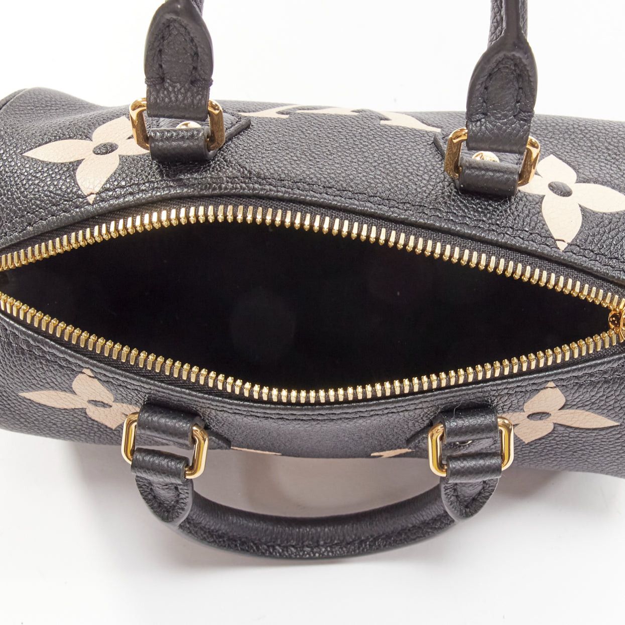 Louis Vuitton LOUIS VUITTON Papillon BB Giant Empreinte black nude small crossbody duffle bag Size ONE SIZE - 8 Thumbnail
