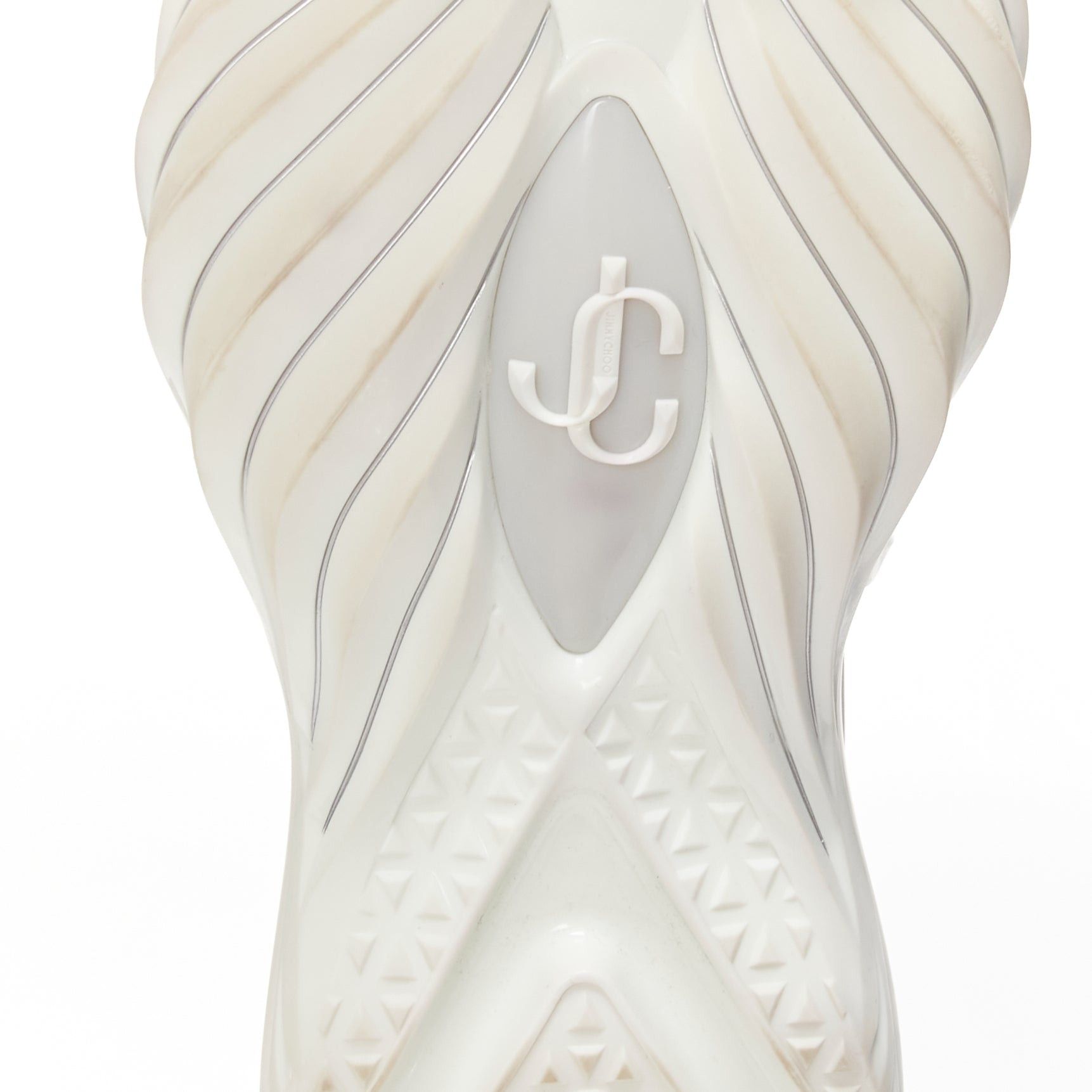 Jimmy Choo JIMMY CHOO Cosmos white leather rubber JC logo crystal dad sneakers EU39A Size US 9 / IT 39 - 10 Thumbnail