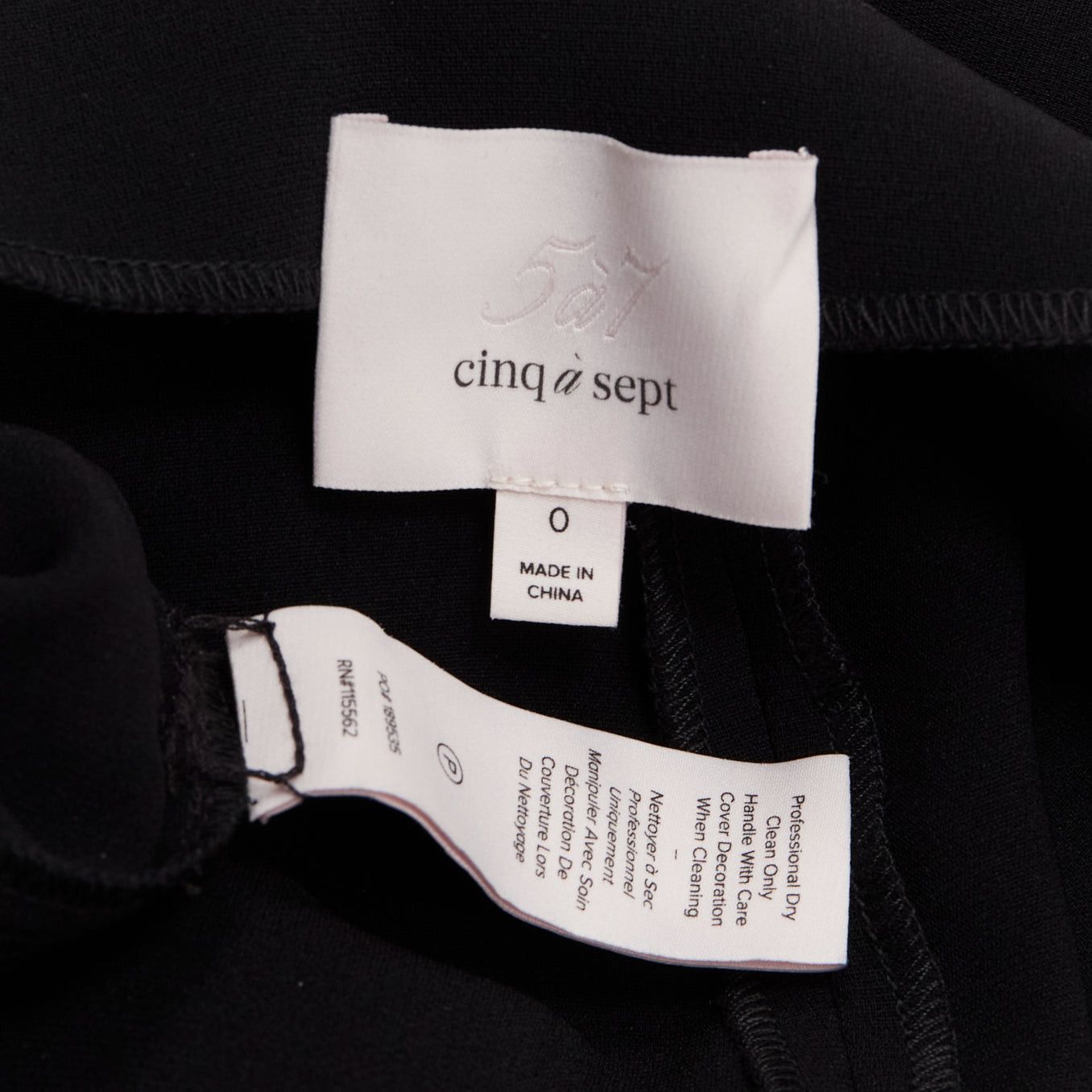 Cinq a Sept CINQ A SEPT clear strass crystal trim black high waisted flare slit pants US0 XS Size 26" / US 2 / IT 38 - 8 Thumbnail