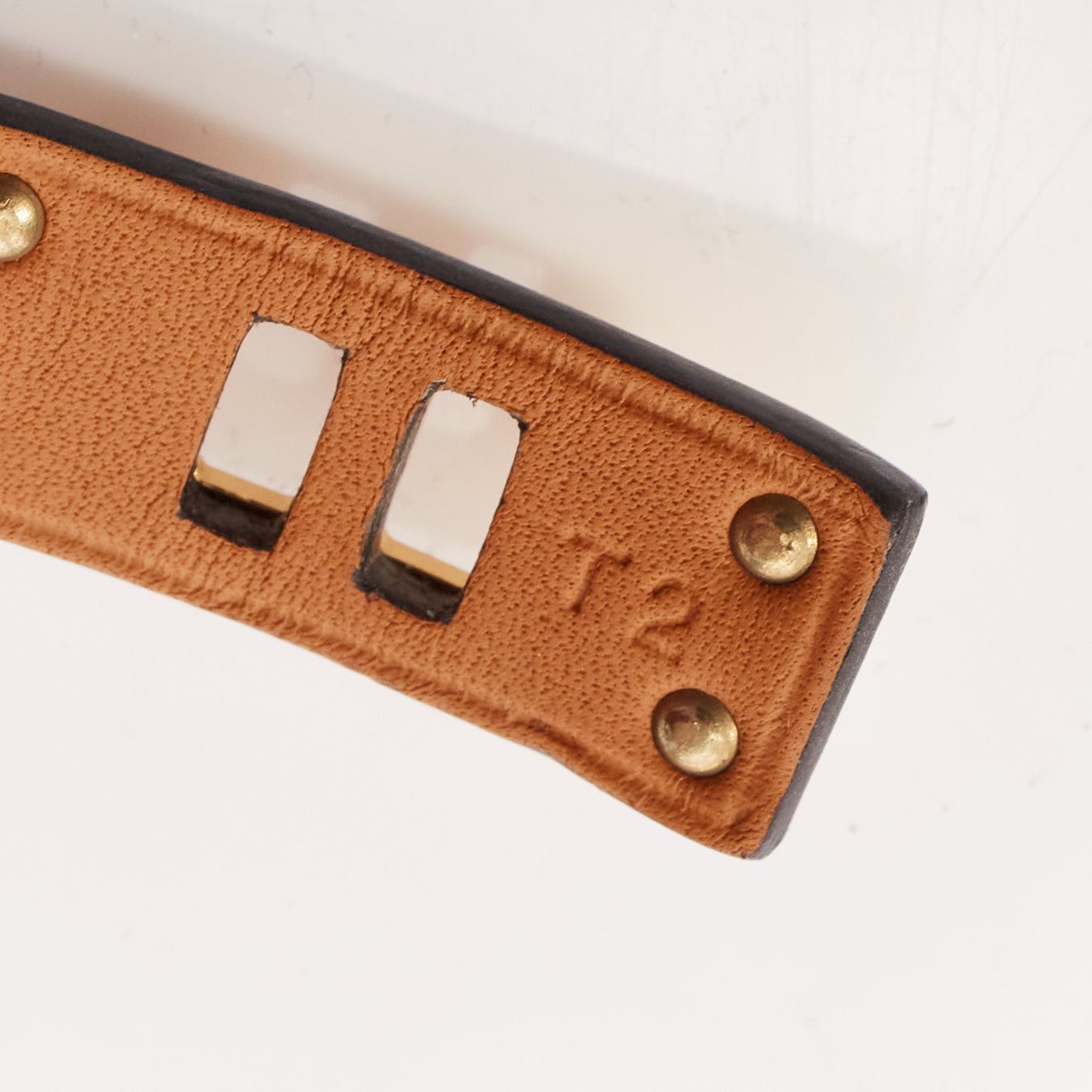 Hermes HERMES Mini Dog Anneaux gold ring black smooth leather lockette bracelet Size ONE SIZE - 6 Thumbnail