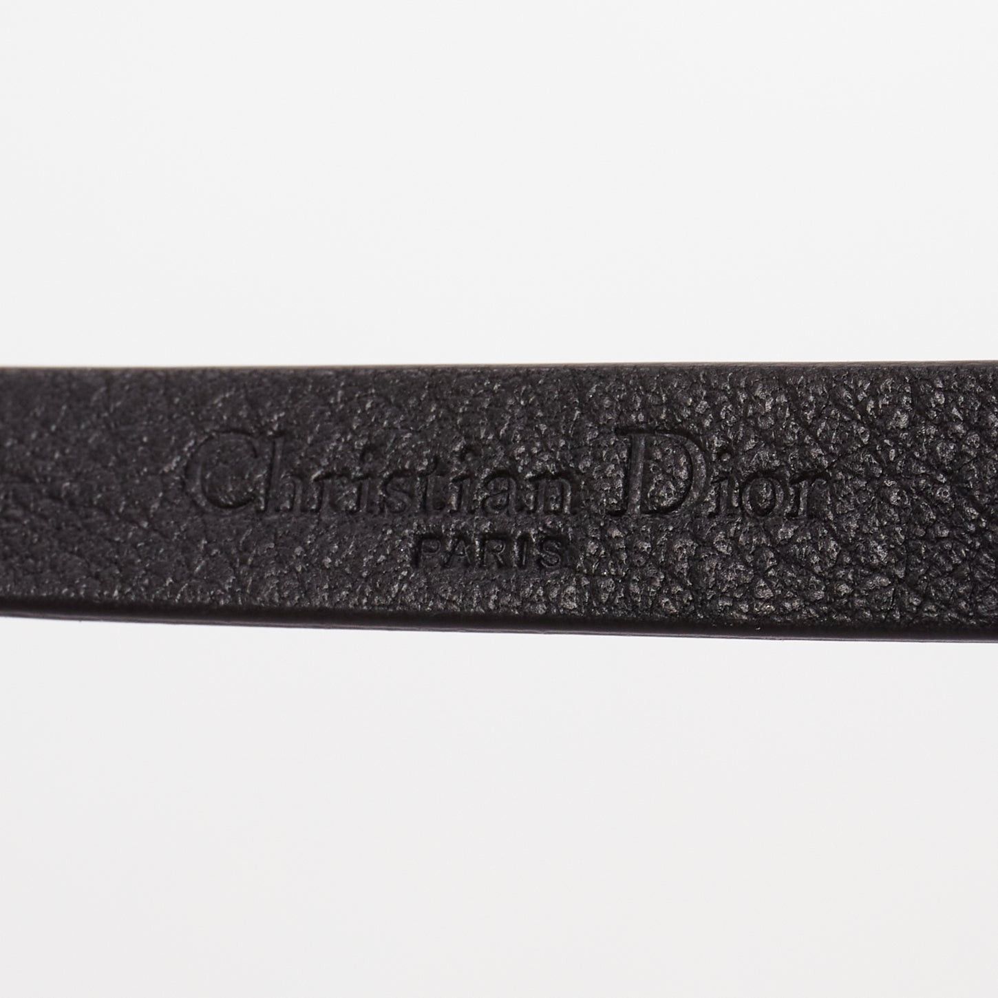Dior CHRISTIAN DIOR blue marble logo star charm black leather short choker Size ONE SIZE - 8 Thumbnail