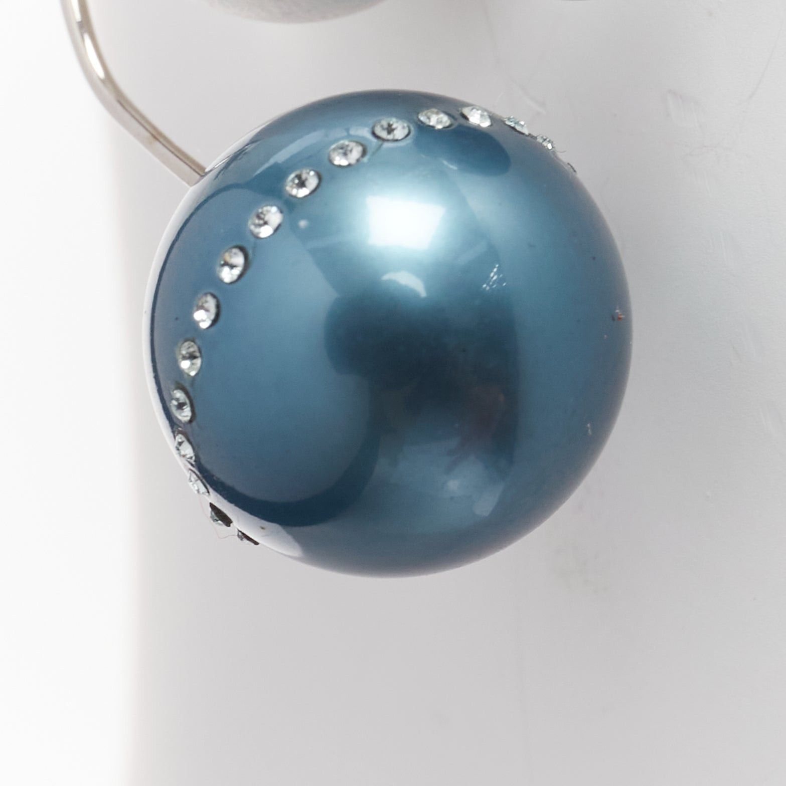 Dior DIOR Tribales pealescent blue faux pearls crystal orbital pin earrings Pair Size ONE SIZE - 5 Thumbnail