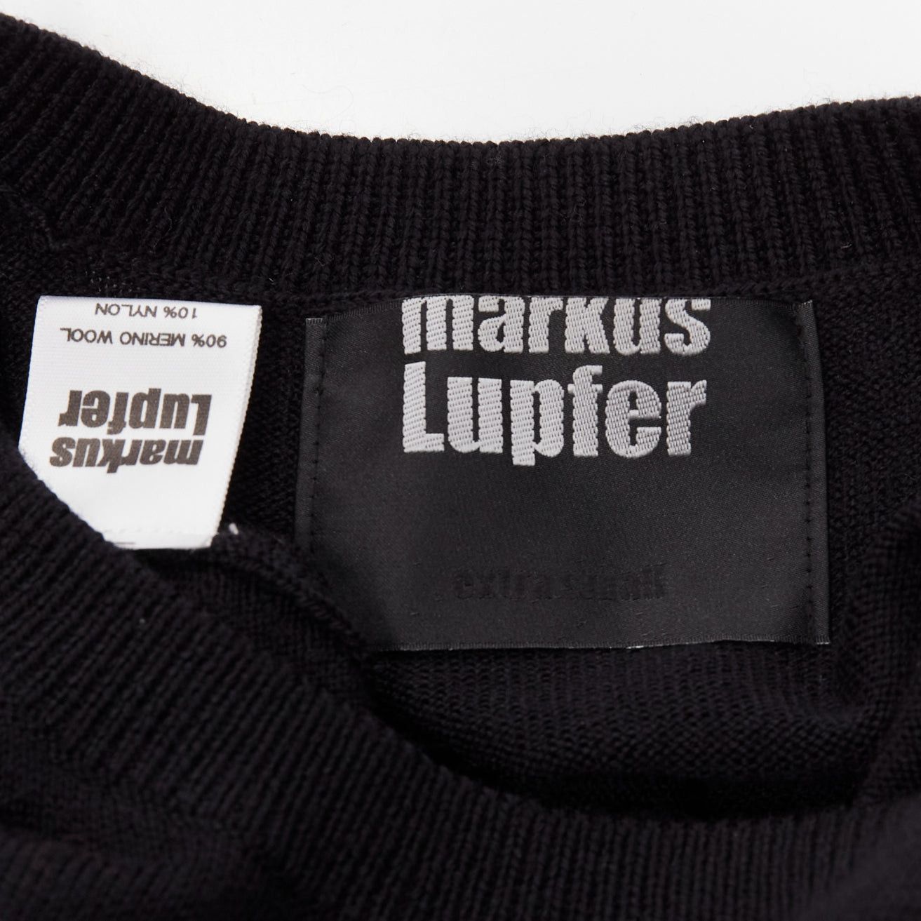 Markus Lupfer MARKUS LUPFER black merino wool blend tinsel bow corset intarsia sweater XS Size XS / US 0-2 / IT 36-38 - 8 Thumbnail