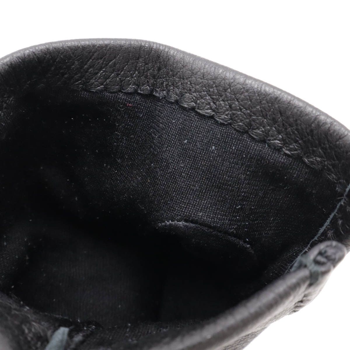 Hermes Hermes Hermes Deerskin H Stitch Gloves Black Leather Gloves DUTY FREE for USA Size ONE SIZE - 4 Thumbnail