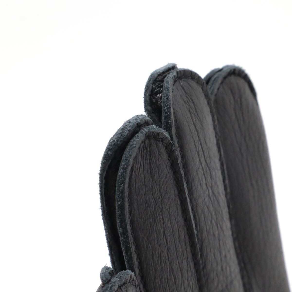 Hermes Hermes Hermes Deerskin H Stitch Gloves Black Leather Gloves DUTY FREE for USA Size ONE SIZE - 3 Thumbnail
