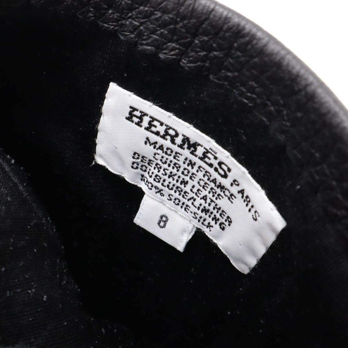 Hermes Hermes Hermes Deerskin H Stitch Gloves Black Leather Gloves DUTY FREE for USA Size ONE SIZE - 5 Thumbnail