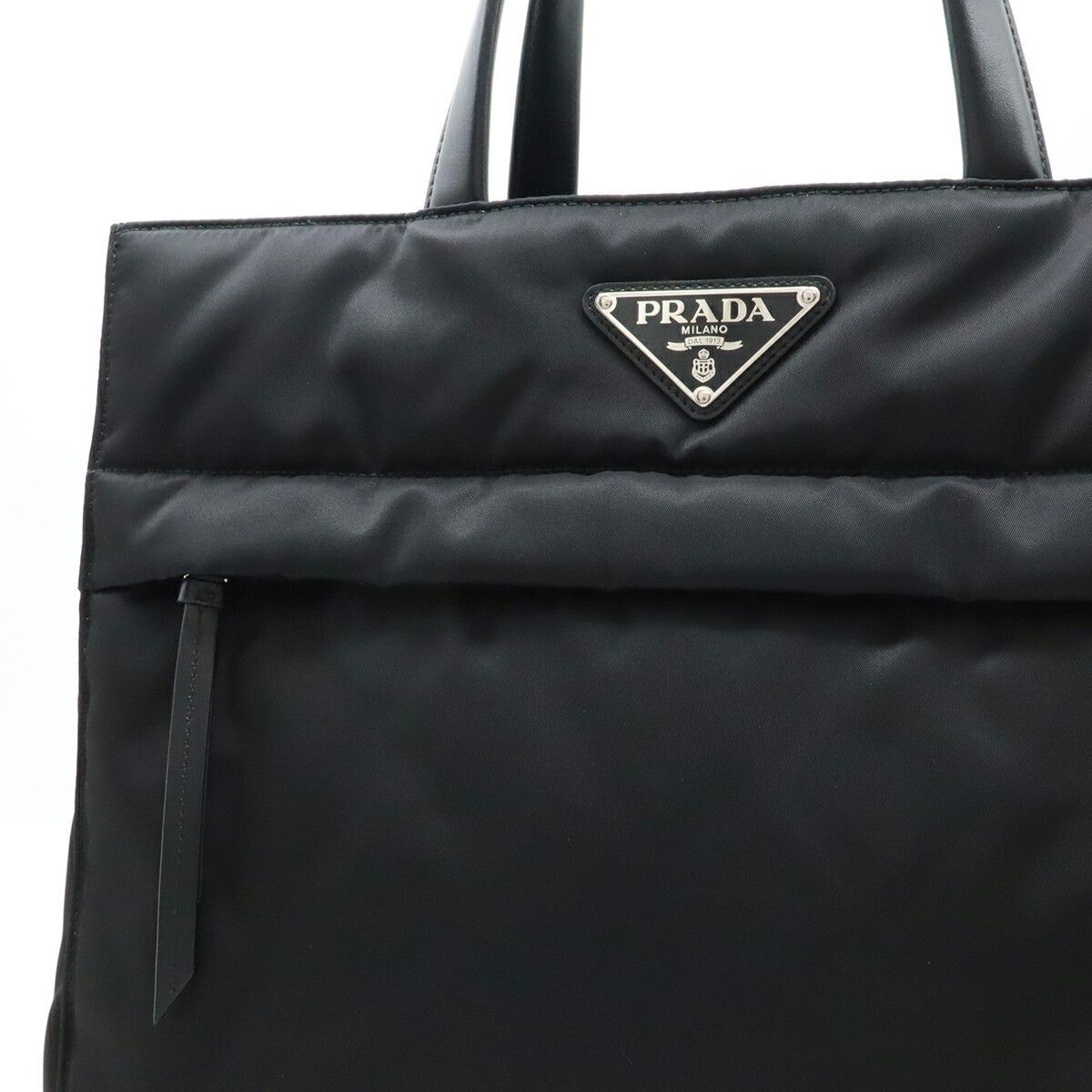 Prada Prada Prada TESSUTO+VITELLO 2way tote bag Leather Shoulder Bag 2VG076 DUTY FREE for USA Size ONE SIZE - 7 Thumbnail