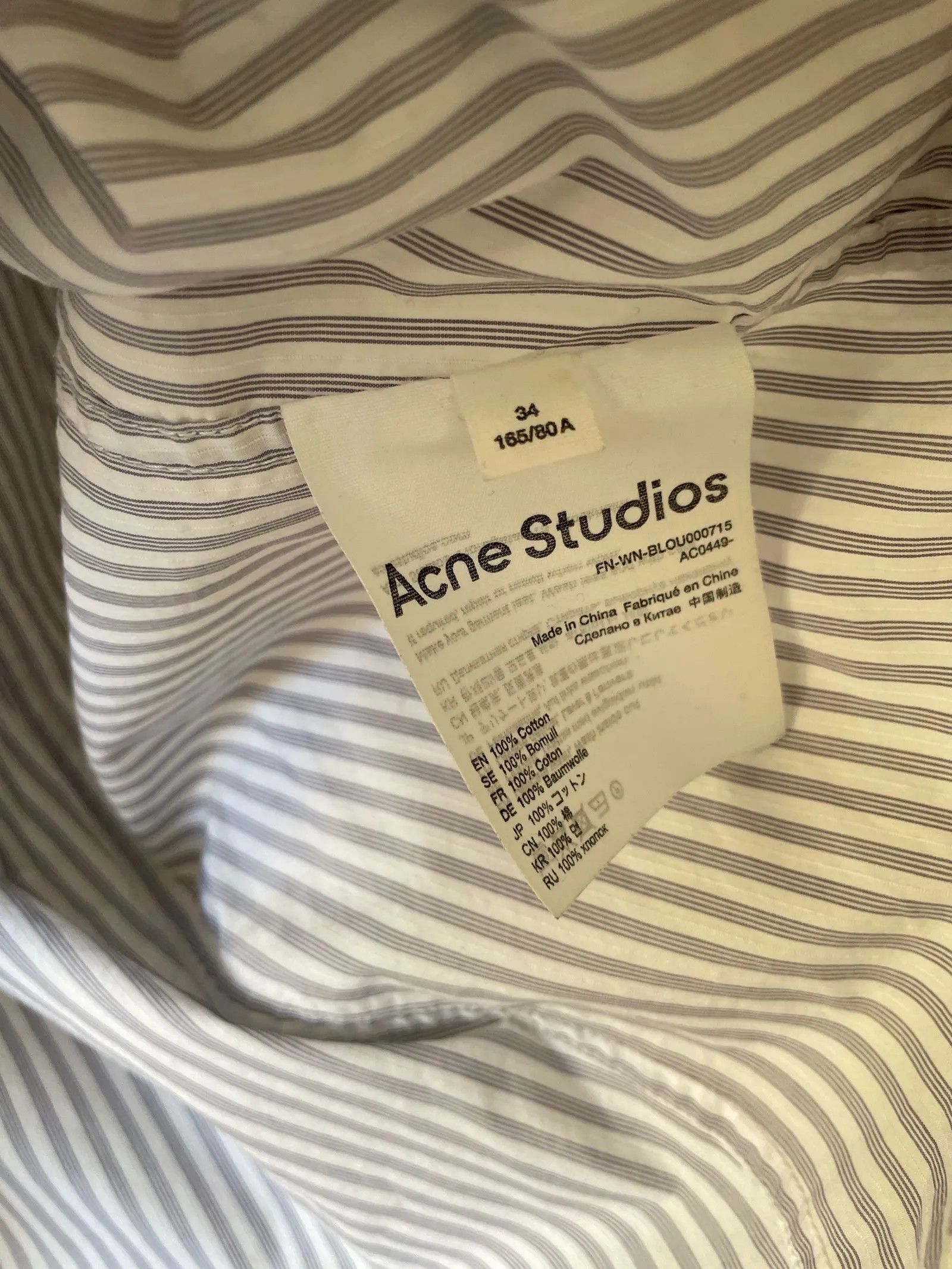 Acne Studios Acne Studios Shirt Size XS / US 0-2 / IT 36-38 - 3 Thumbnail