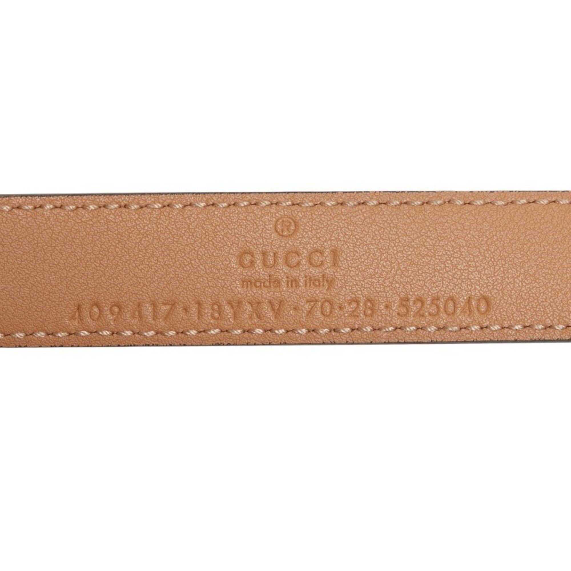 Gucci Gucci GG Marmont Belt, Size 70/28, Beige Leather, Women's, 409417 Size ONE SIZE - 5 Thumbnail