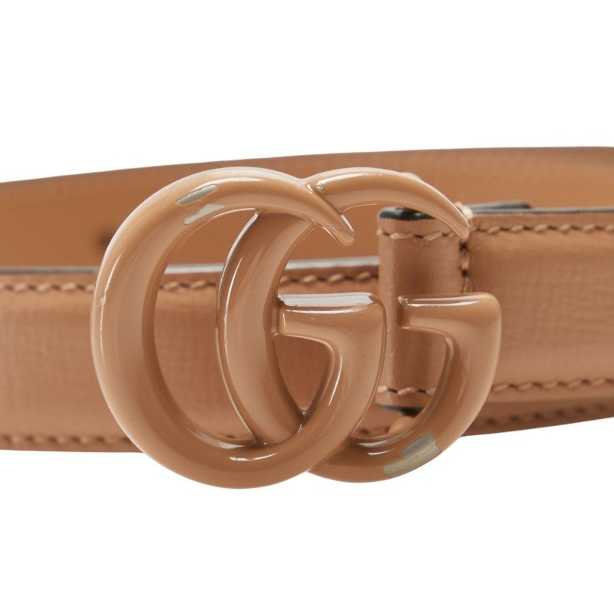 Gucci Gucci GG Marmont Belt, Size 70/28, Beige Leather, Women's, 409417 Size ONE SIZE - 4 Thumbnail