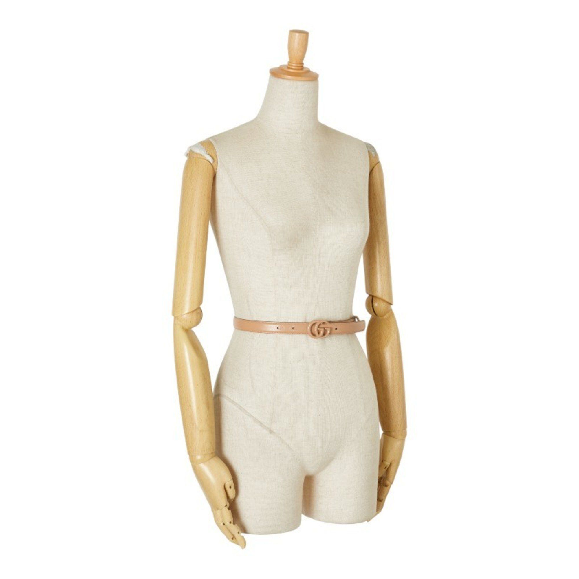 Gucci Gucci GG Marmont Belt, Size 70/28, Beige Leather, Women's, 409417 Size ONE SIZE - 6 Thumbnail