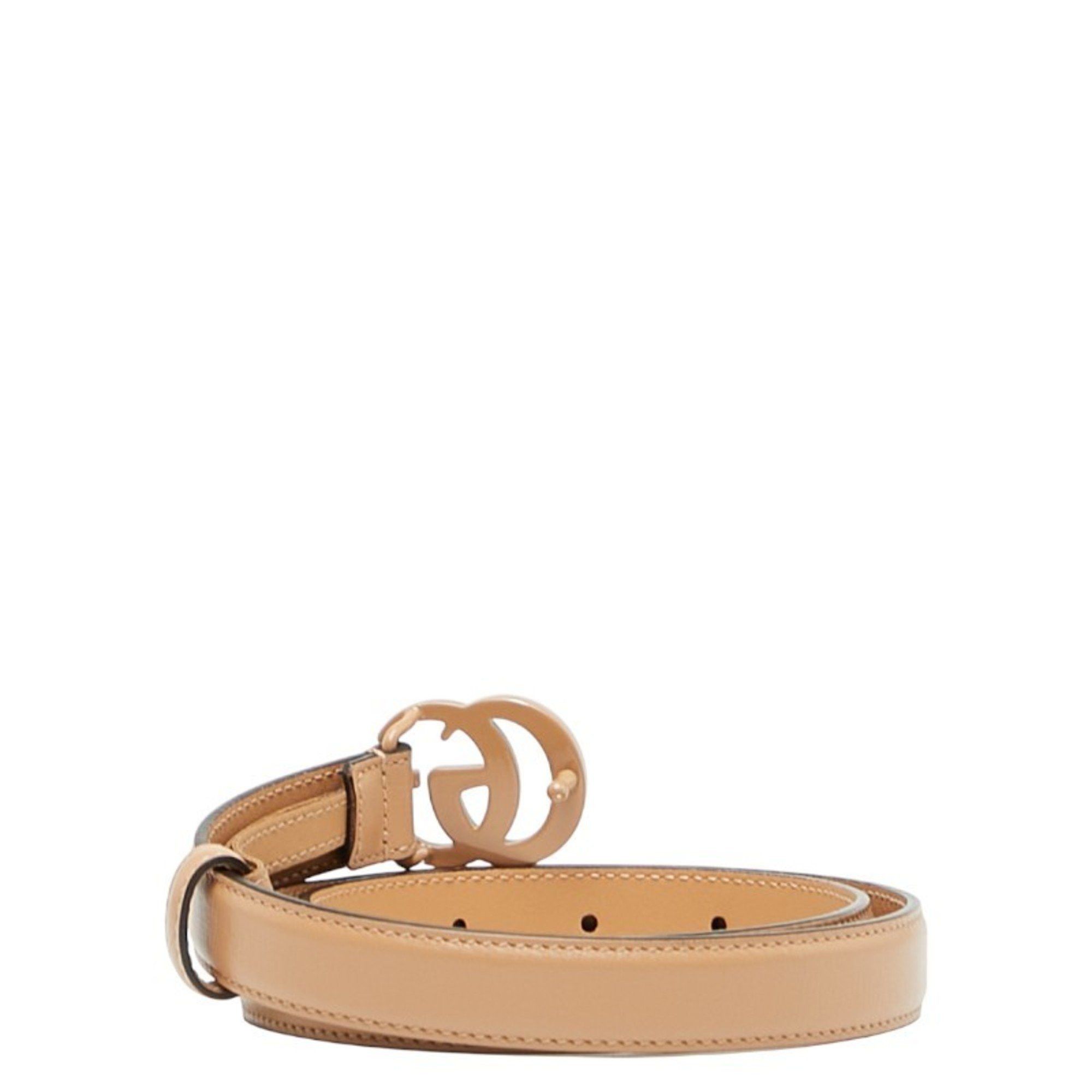 Gucci Gucci GG Marmont Belt, Size 70/28, Beige Leather, Women's, 409417 Size ONE SIZE - 3 Thumbnail