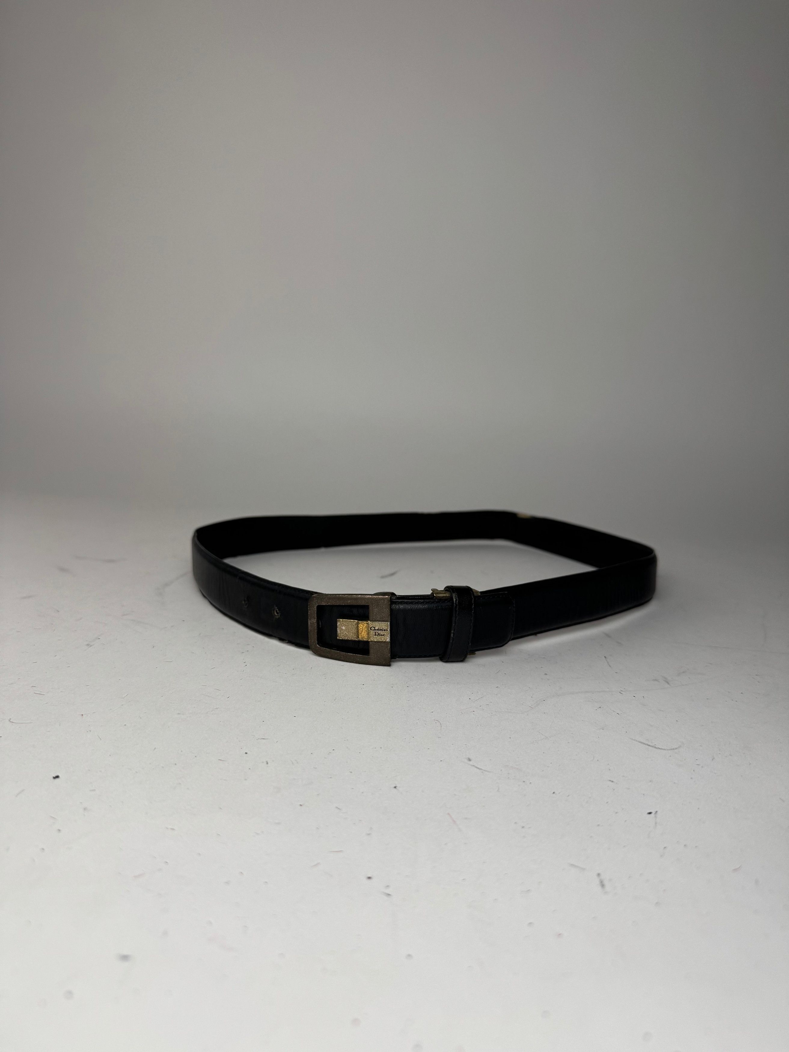 Dior Vintage Leather Belt black Size ONE SIZE - 7 Thumbnail