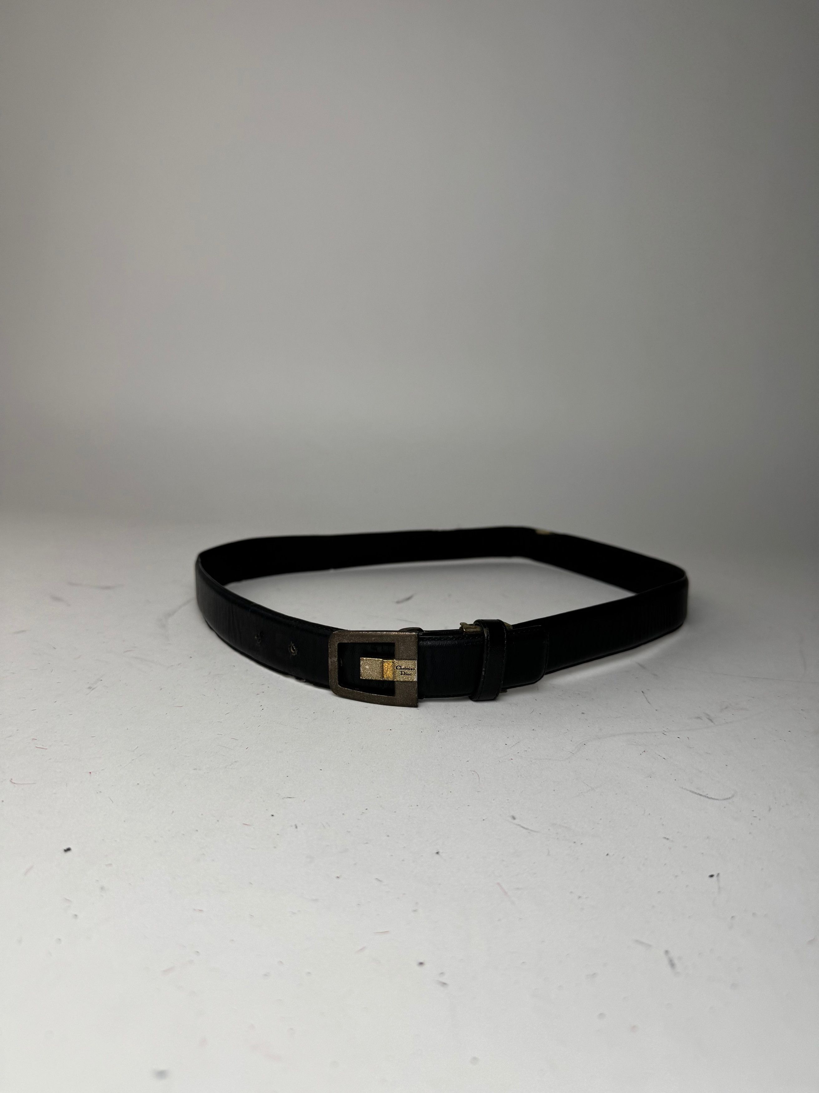 Dior Vintage Leather Belt black Size ONE SIZE - 14 Thumbnail