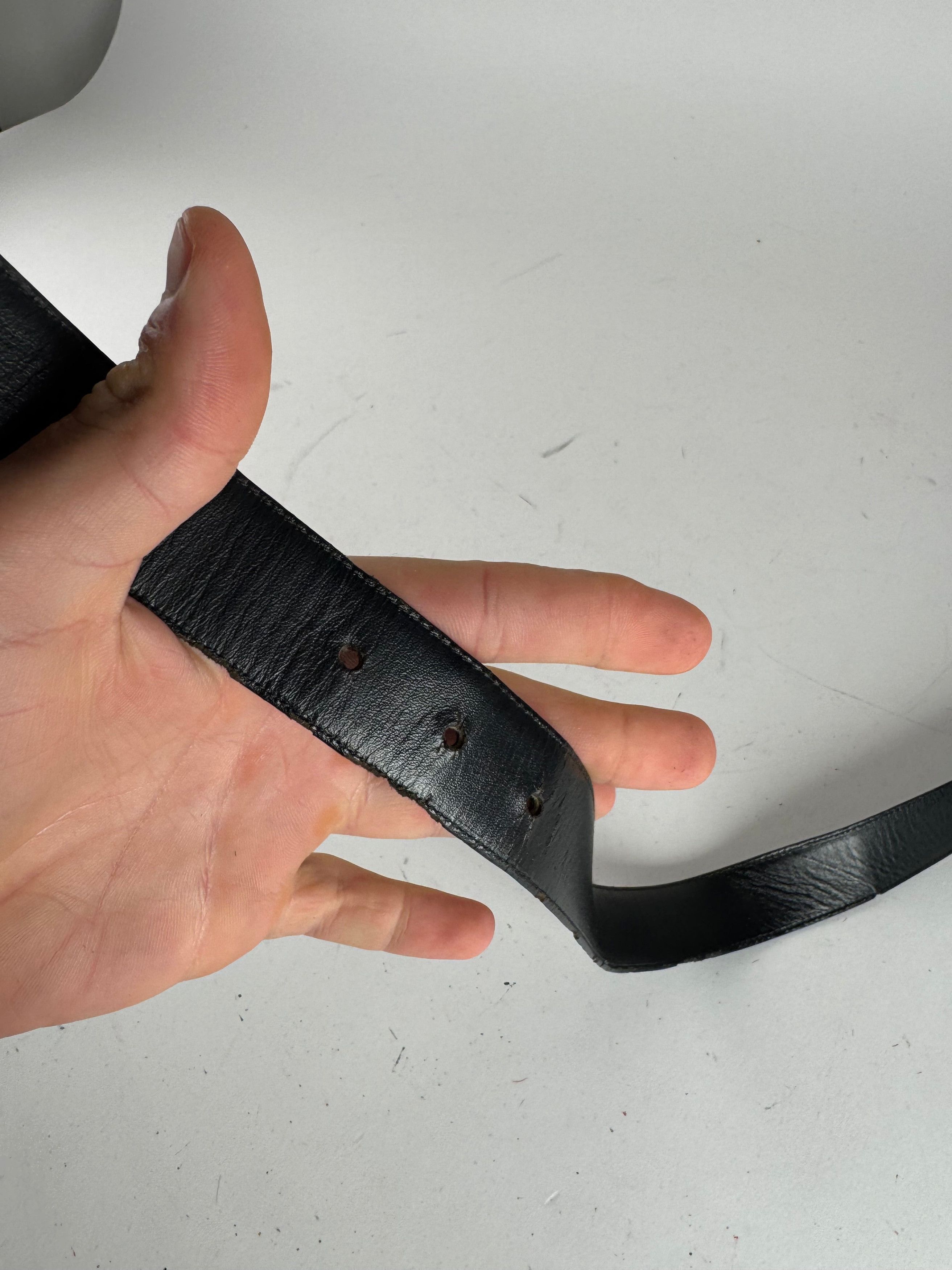 Dior Vintage Leather Belt black Size ONE SIZE - 8 Thumbnail