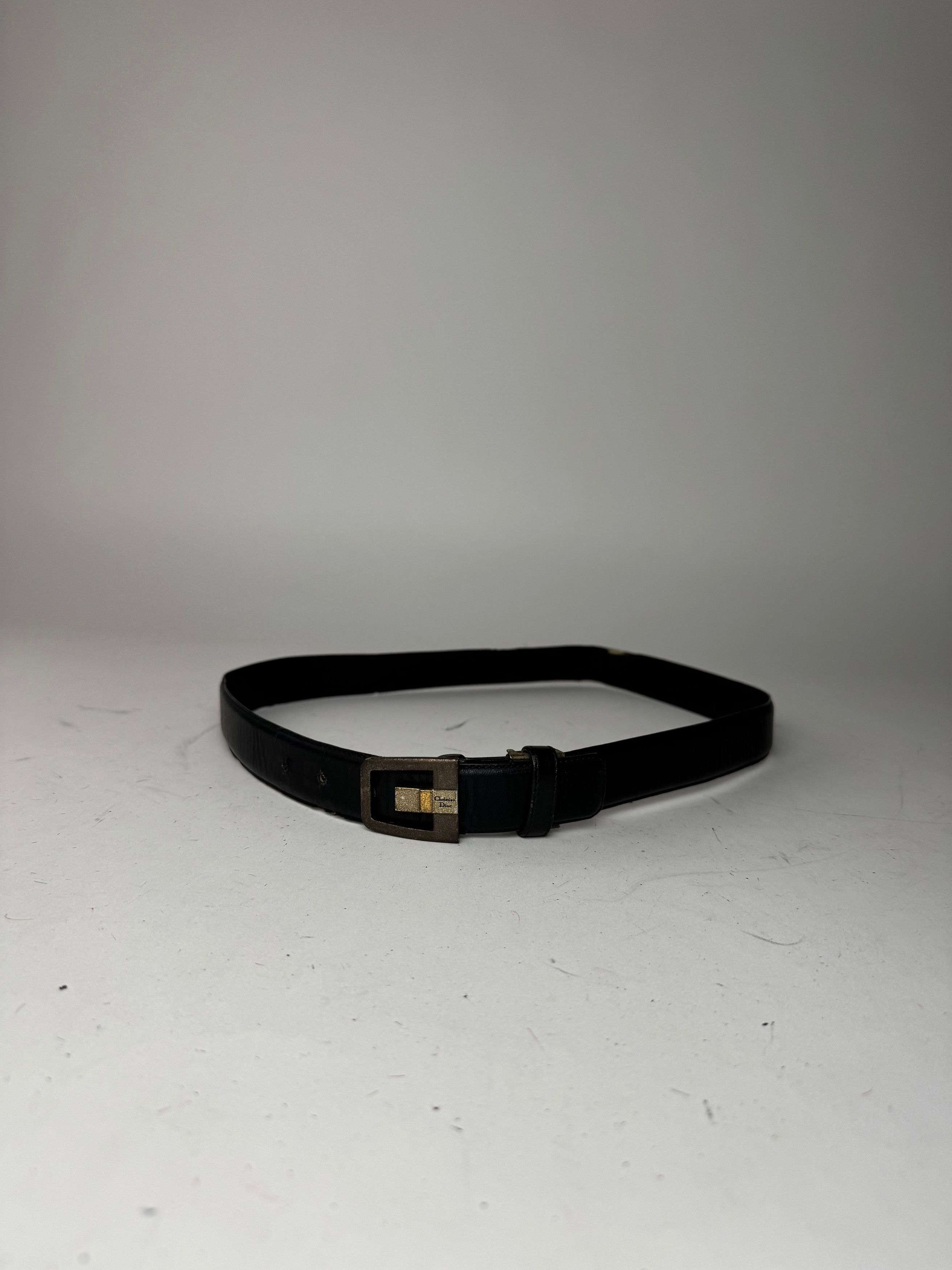 Dior Vintage Leather Belt black Size ONE SIZE - 4 Thumbnail