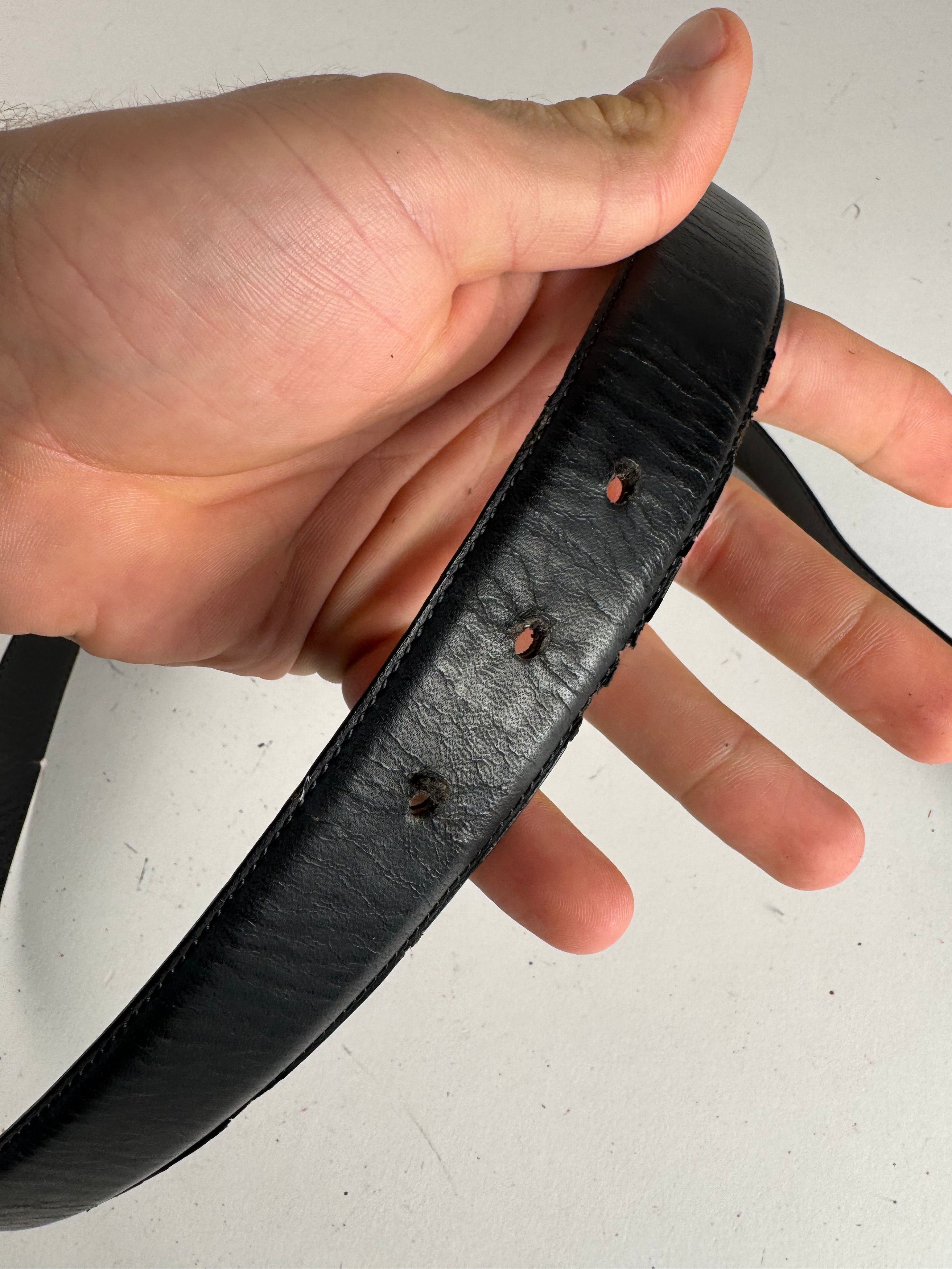 Dior Vintage Leather Belt black Size ONE SIZE - 9 Thumbnail