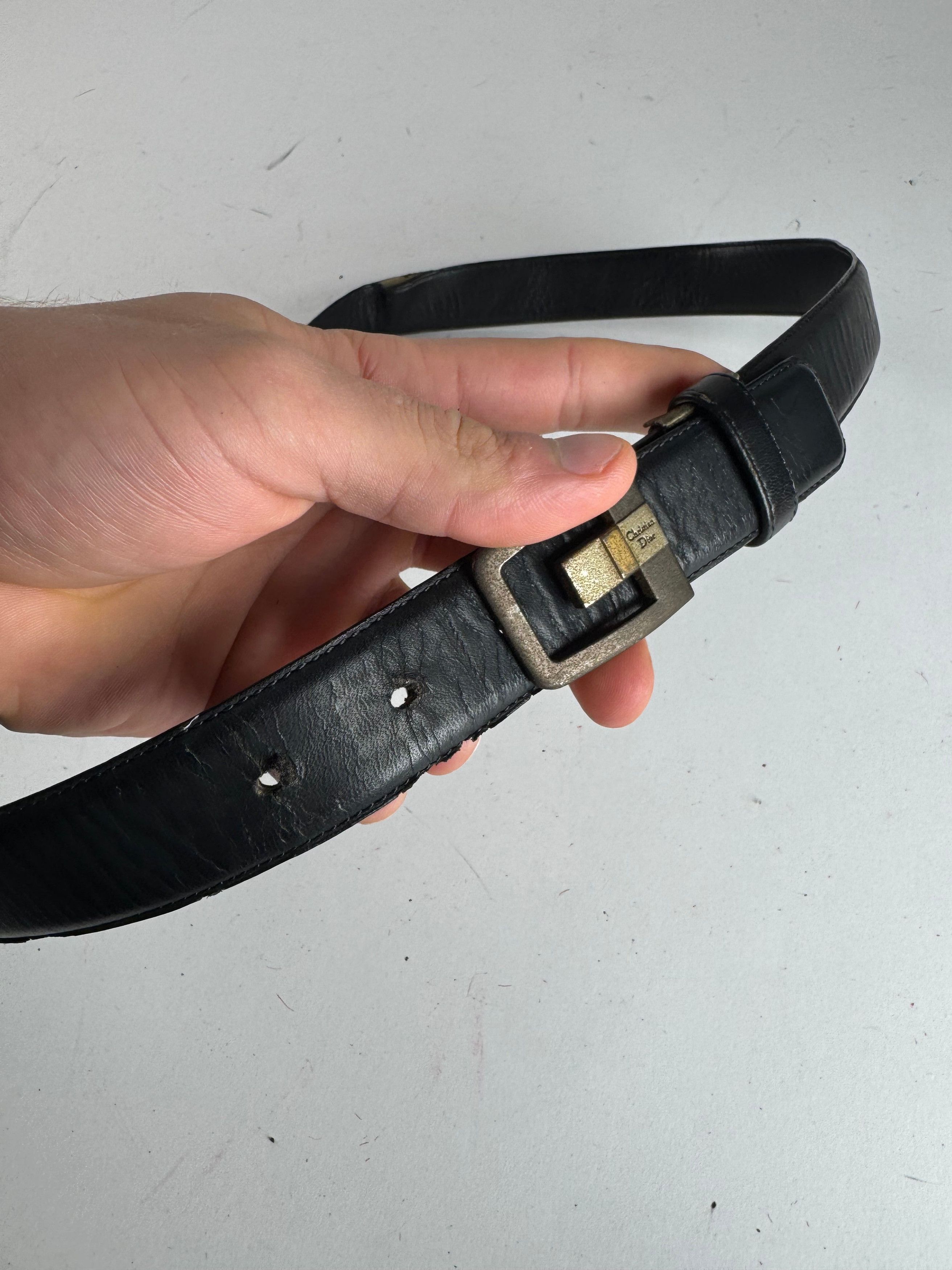 Dior Vintage Leather Belt black Size ONE SIZE - 6 Thumbnail