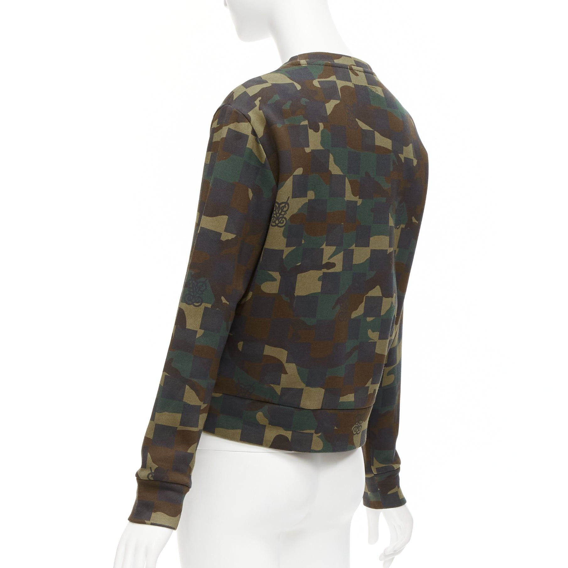 Giambattista Valli GIAMBATTISTA VALLI green graphic camouflage logo embroidery crew sweatshirt XS Size S / US 4 / IT 40 - 6 Thumbnail
