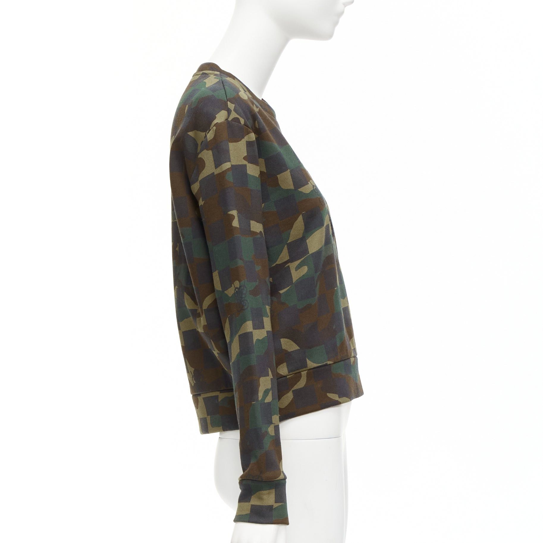 Giambattista Valli GIAMBATTISTA VALLI green graphic camouflage logo embroidery crew sweatshirt XS Size S / US 4 / IT 40 - 4 Thumbnail