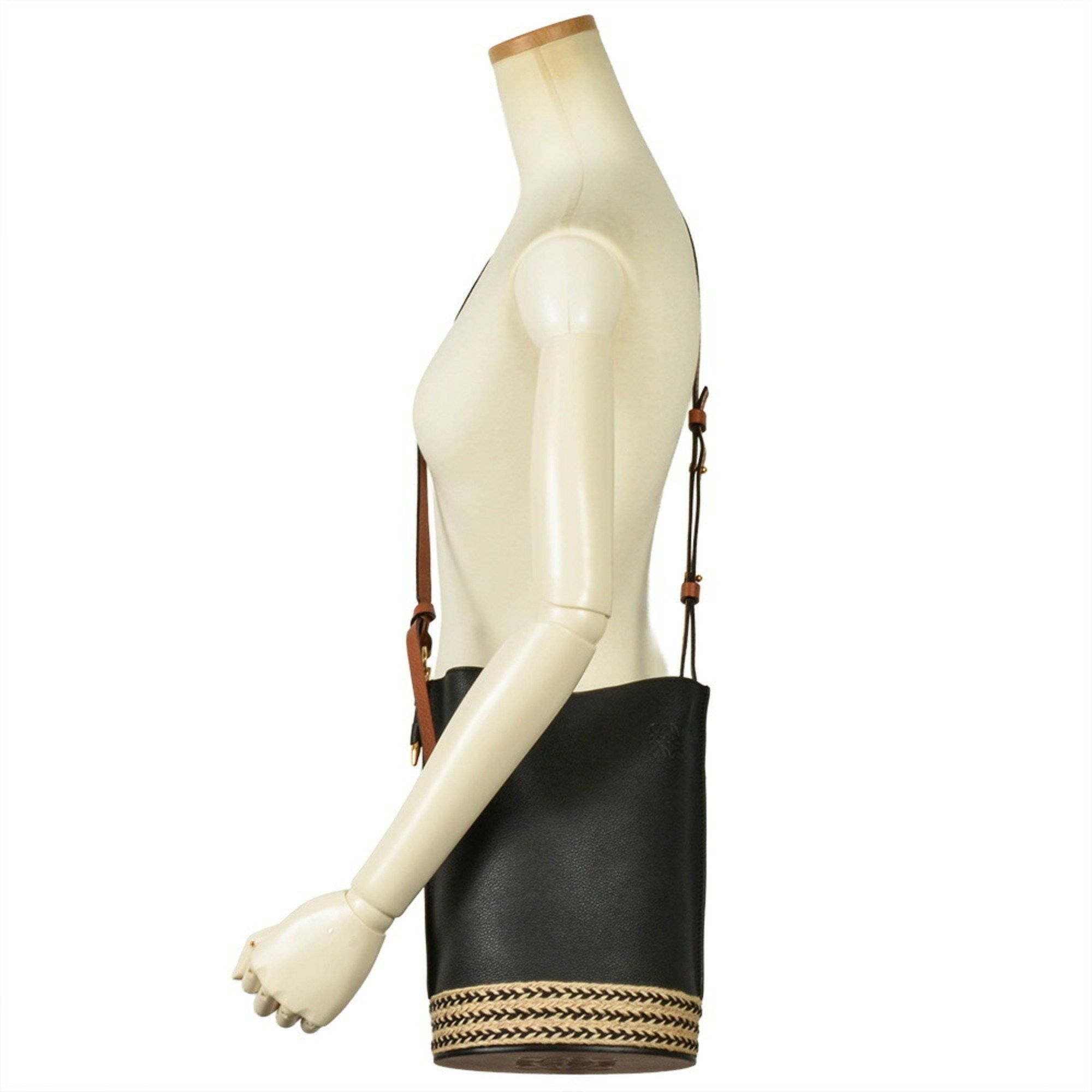Loewe LOEWE Gate Bucket Shoulder Bag Leather Black Size ONE SIZE - 8 Thumbnail