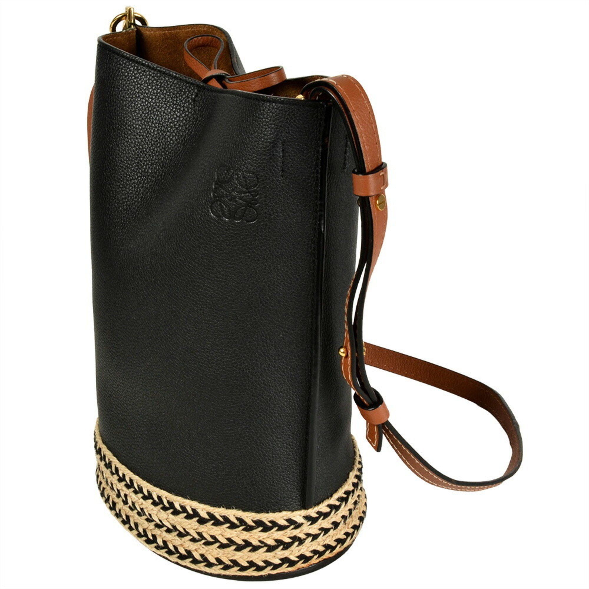 Loewe LOEWE Gate Bucket Shoulder Bag Leather Black Size ONE SIZE - 2 Thumbnail